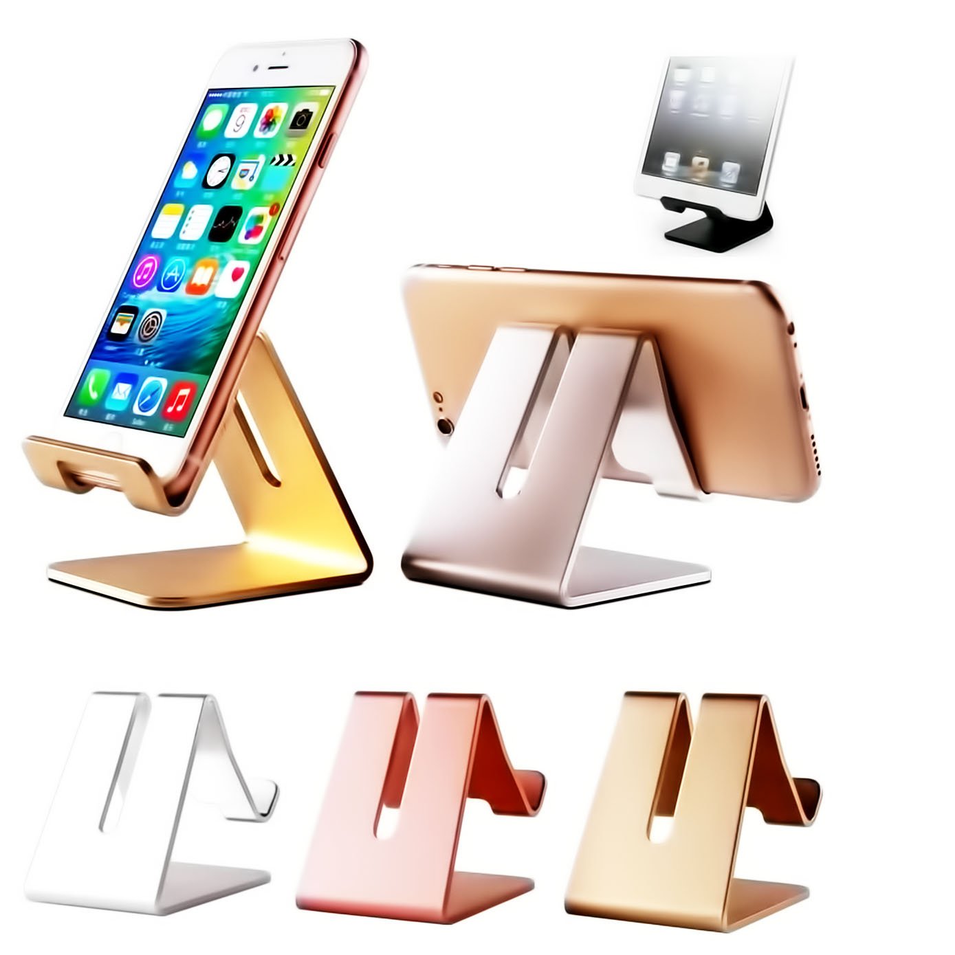 Aluminum Phone & Tablet Stand for iPhone, iPad (Up to 10.1