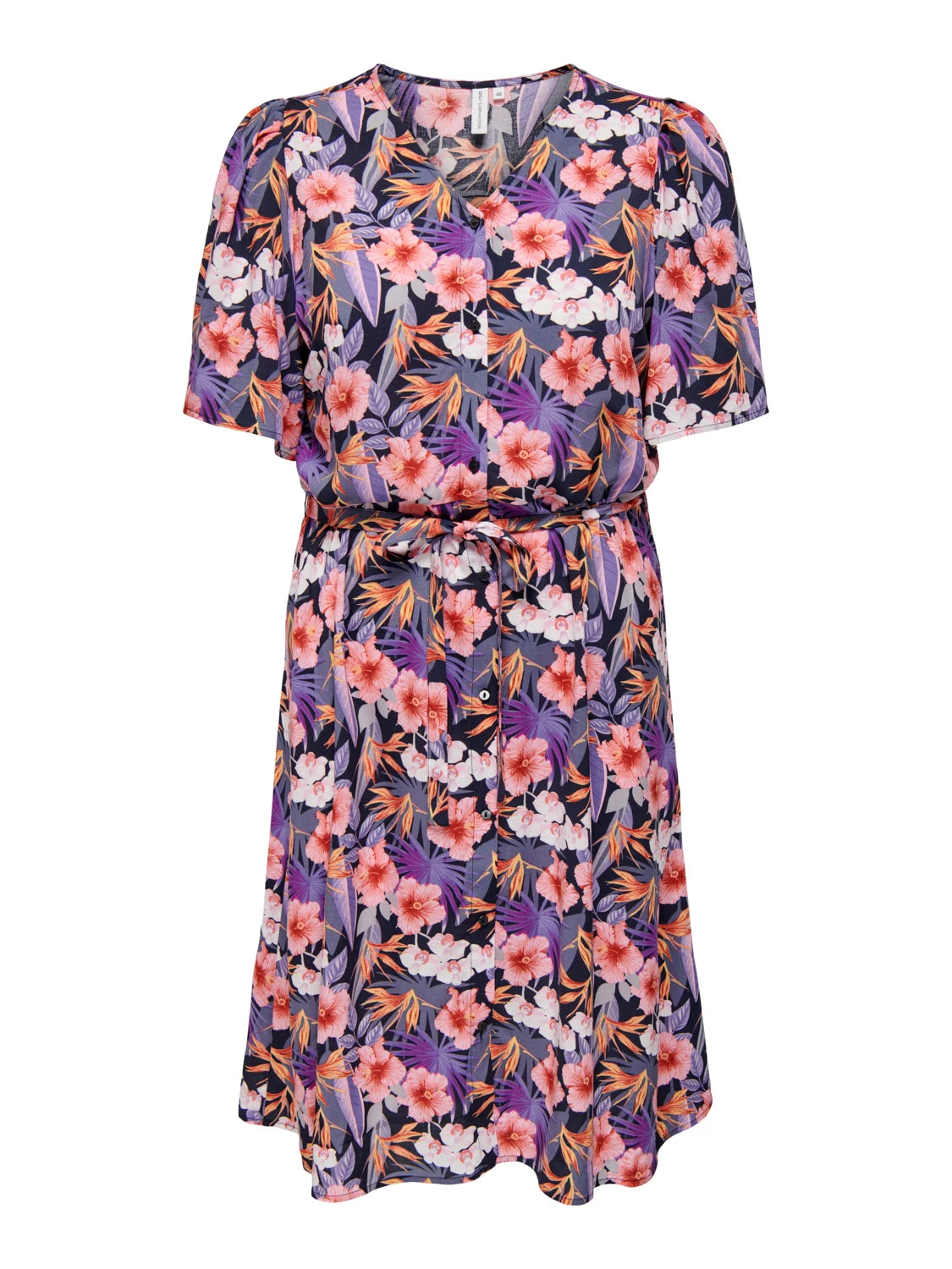Ella Floral Print Summer Dress for Women - Elegant Hisbuscus Design, Comfortable & Breathable Fabric - Perfect for Beach Vacations, Parties & Casual Outings