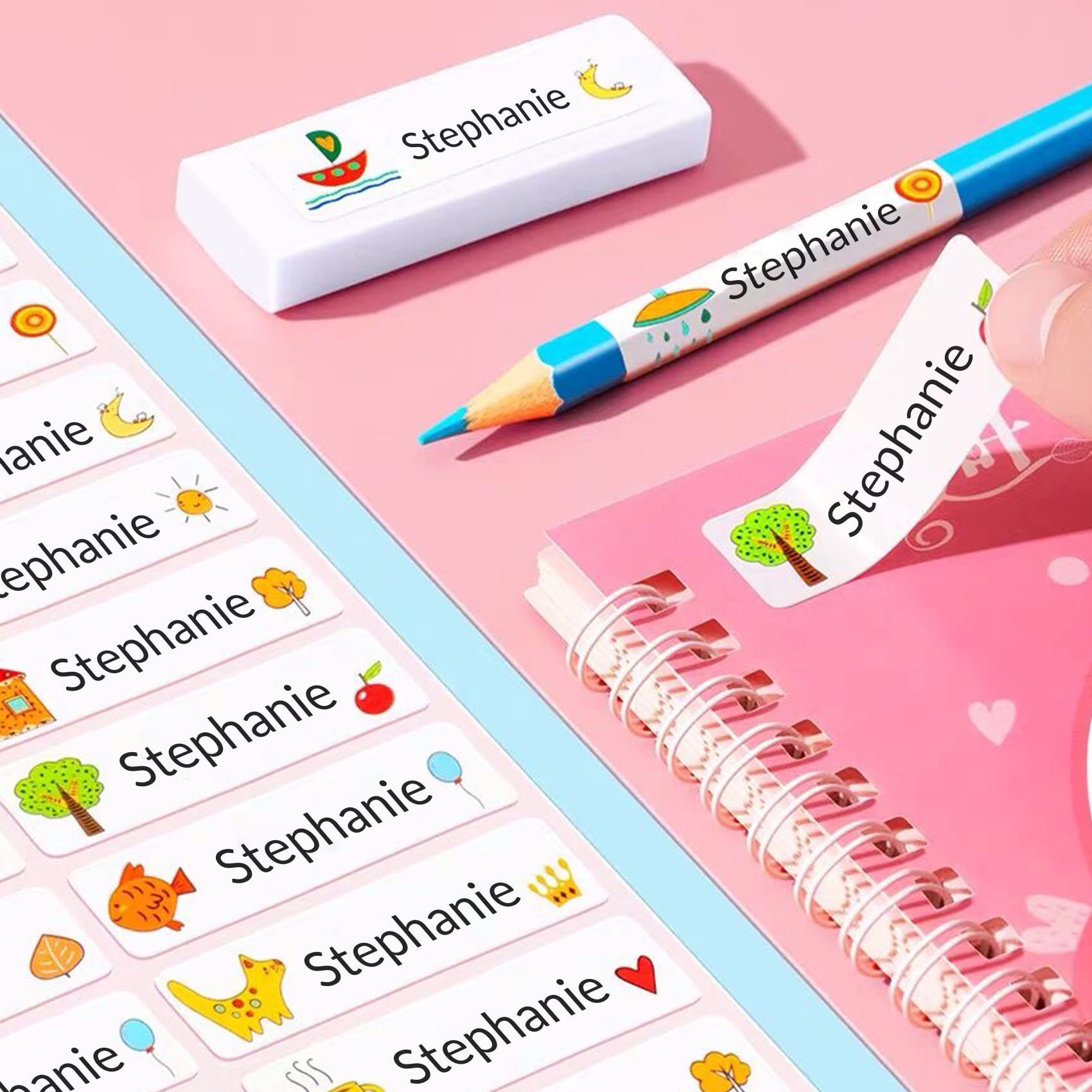Custom Name Stickers for Kids - Personalized Clothing Labels for Daycare, School & Camp - Waterproof & Durable Name Tags for Clothes, Shoes & Lunchboxes