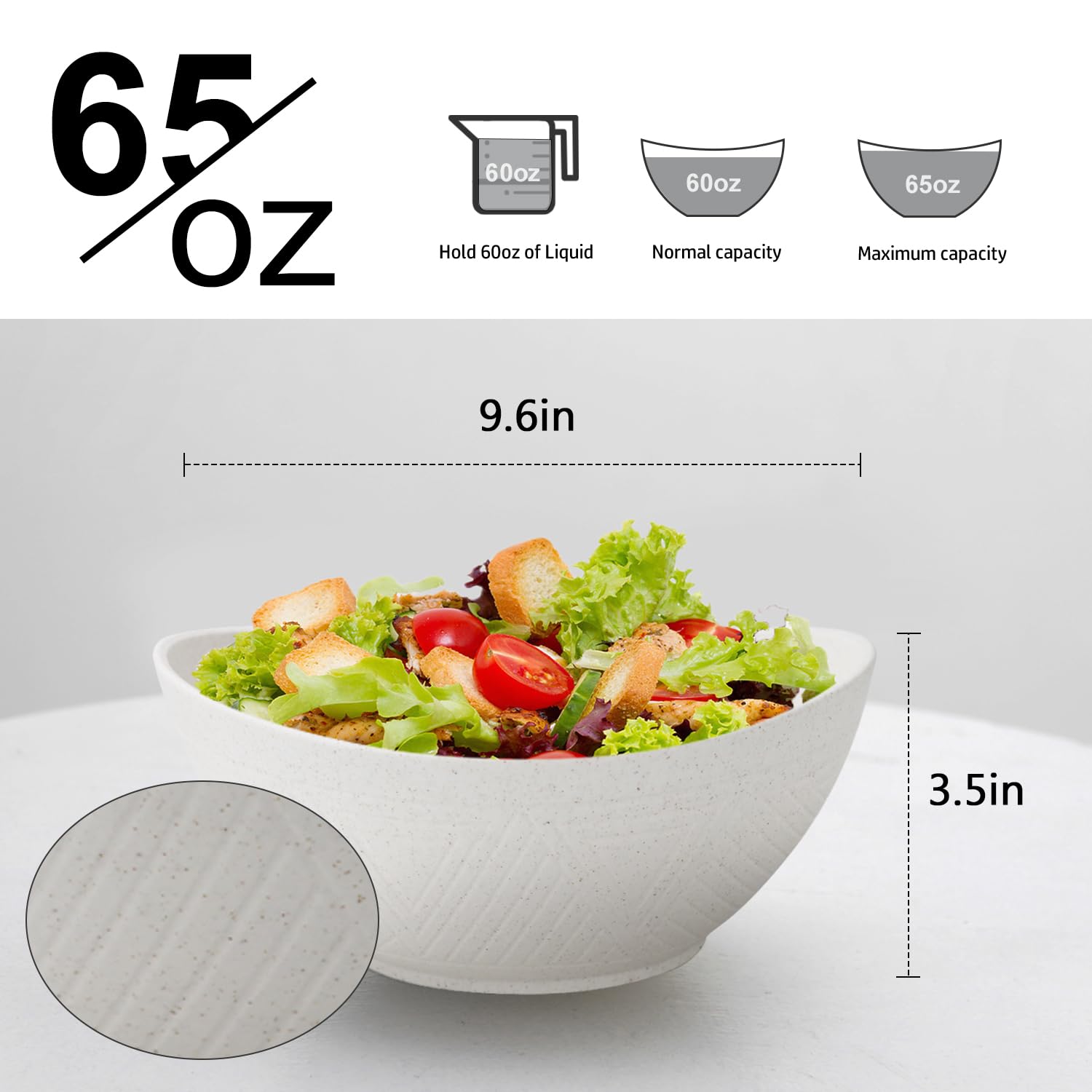 Homienly 9.6 Inch Large Serving Bowls Set of 4 - 60 Oz Oval Dishes for Salad, Pasta & Side Dishes - Microwave & Dishwasher Safe White Porcelain Bowls - Perfect for Wedding Parties, Family Dinners & Entertaining Guests
