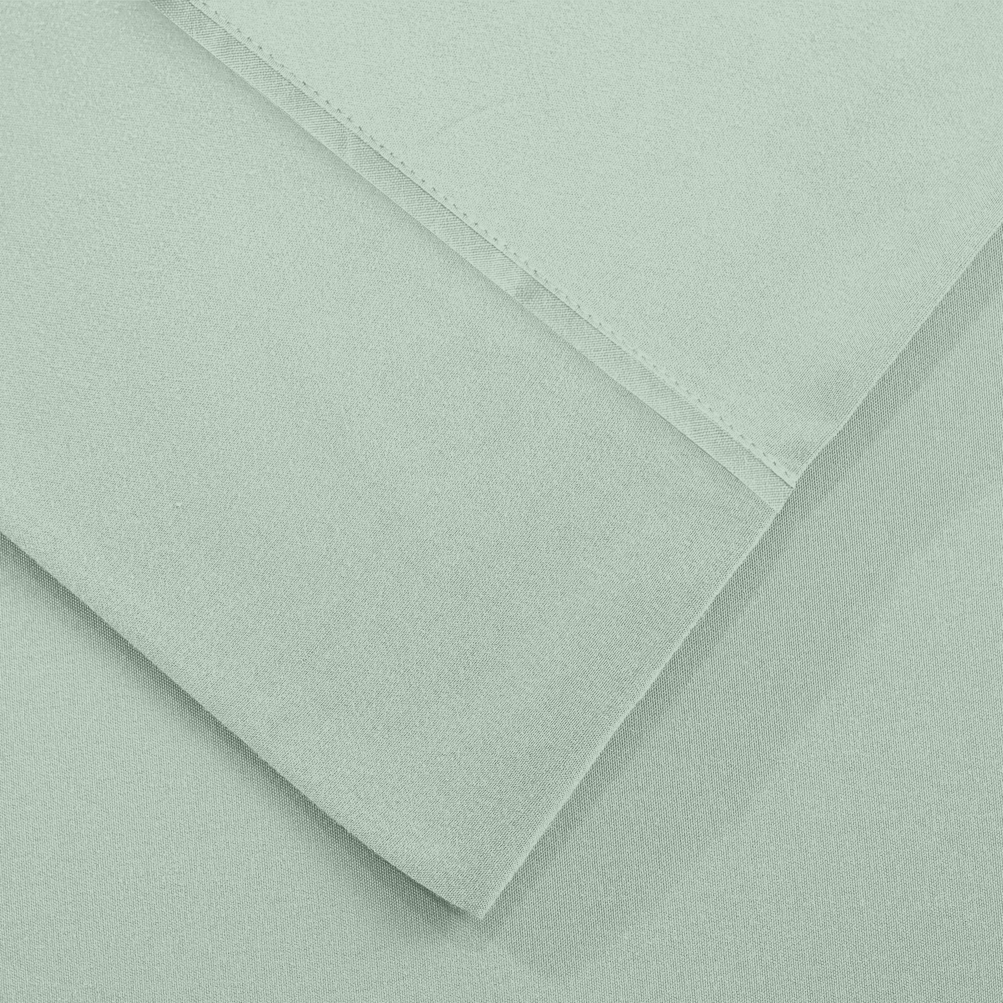 Luxury Soft Microfiber Bed Sheets Set - Breathable Deep Pocket Fitted Sheet, Flat Sheet & Pillowcases - Seafoam King Size for Comfortable Sleep - Perfect for Master Bedroom, Guest Room & Vacation Homes