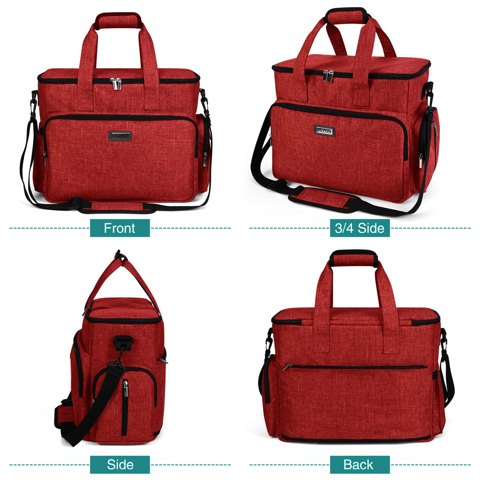 BAGLHER Dog Travel Bag - Waterproof Pet Carrier with 2 Food Containers & Collapsible Bowls | Essential Travel Accessories for Dogs & Cats | Perfect for Road Trips, Camping & Airplane Travel