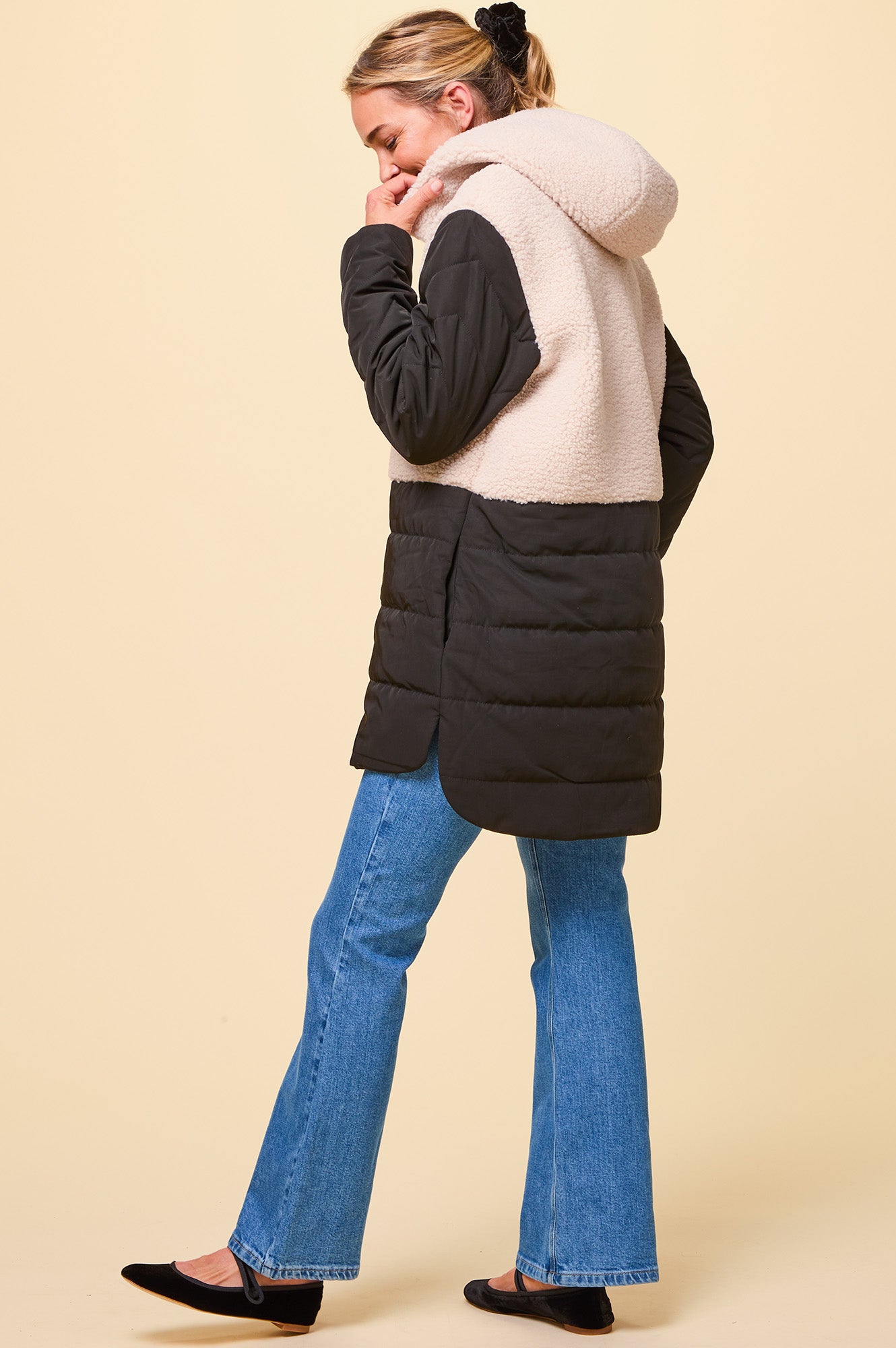 Petra Coat for Women - Classic Black & Taupe Trench Coat | Waterproof & Windproof Outerwear for Fall & Winter | Perfect for Office, Travel & Casual Wear