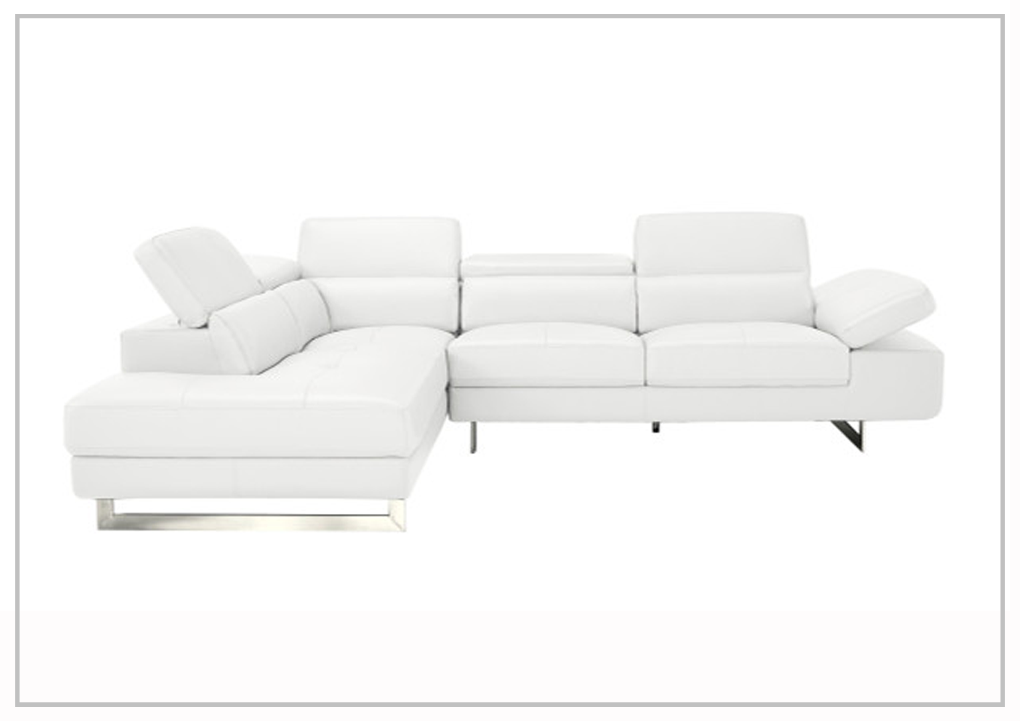 Gio Italia Cavour Mansion L-Shaped Italian Leather Sectional Sofa - Luxurious Modern Living Room Furniture for Home Theater & Family Gatherings