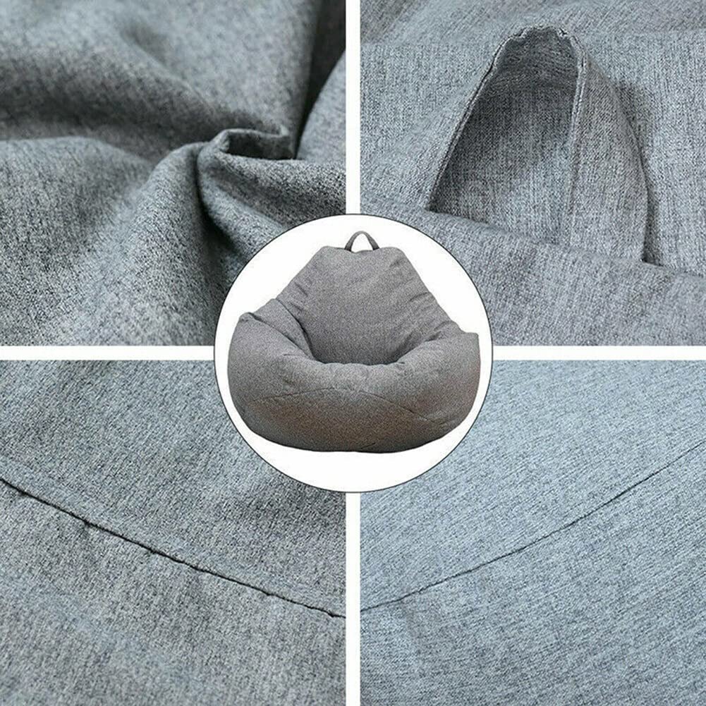 Comfy Bean Bag Chair for Adults - Indoor & Outdoor Floor Recliner with Washable Cover - Perfect for Living Room, Bedroom, Patio, and Dorm Relaxation