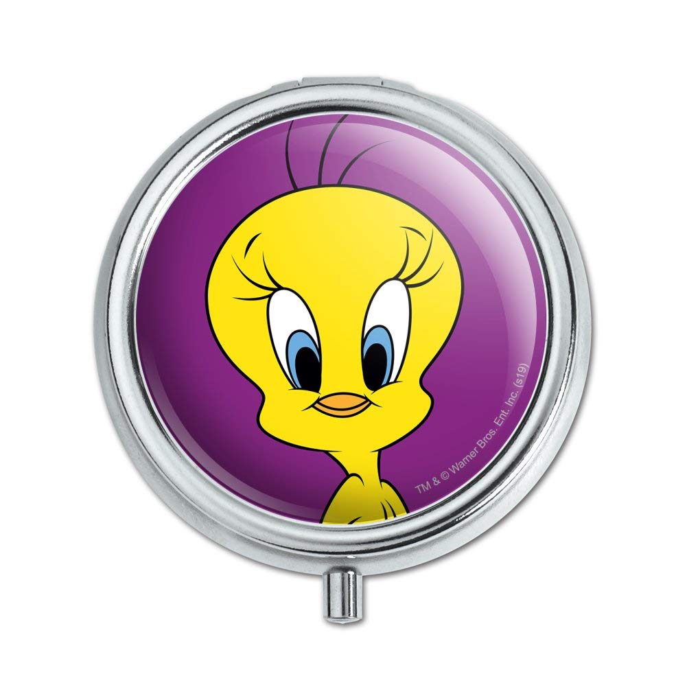 Looney Tunes Tweety Bird Pill Case & Trinket Box - Cute Medication Organizer for Travel, Home, or Office Use