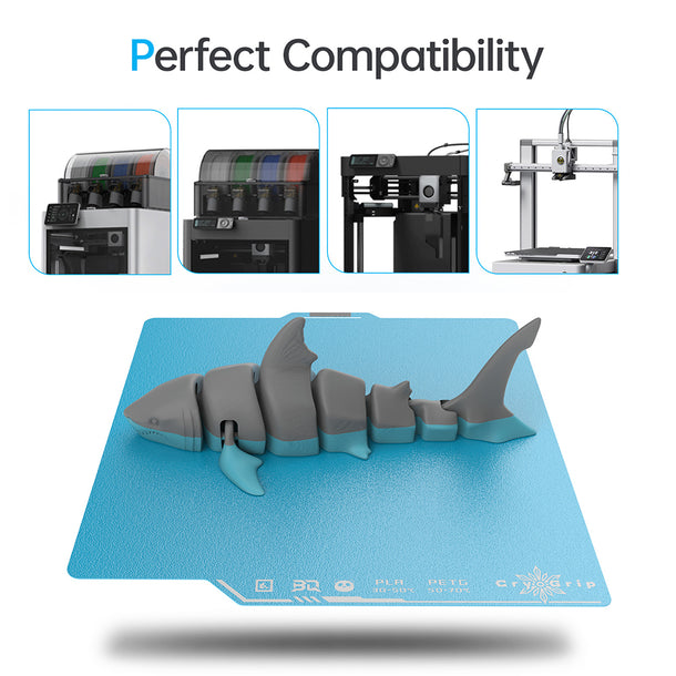 BIQU Panda BuildPlate CryoGrip Pro - Magnetic PEI Spring Steel Print Bed for Bambu Lab X1/P1/A1/A1 Mini 3D Printers | Perfect for High-Temp ABS, PETG, PLA Filaments | Ideal for Home, Office & Workshop 3D Printing Projects