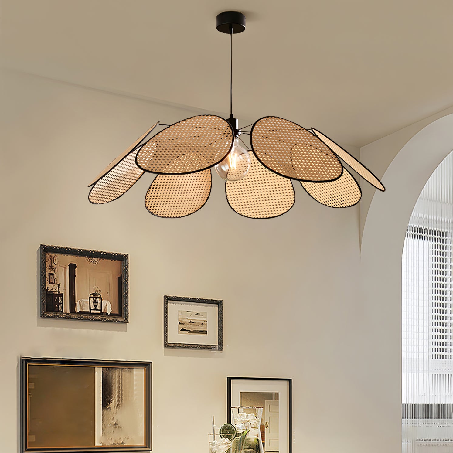 Blossom Petal Pendant Lamp - Elegant Floral Ceiling Light Fixture for Living Room, Bedroom & Dining Room Decor