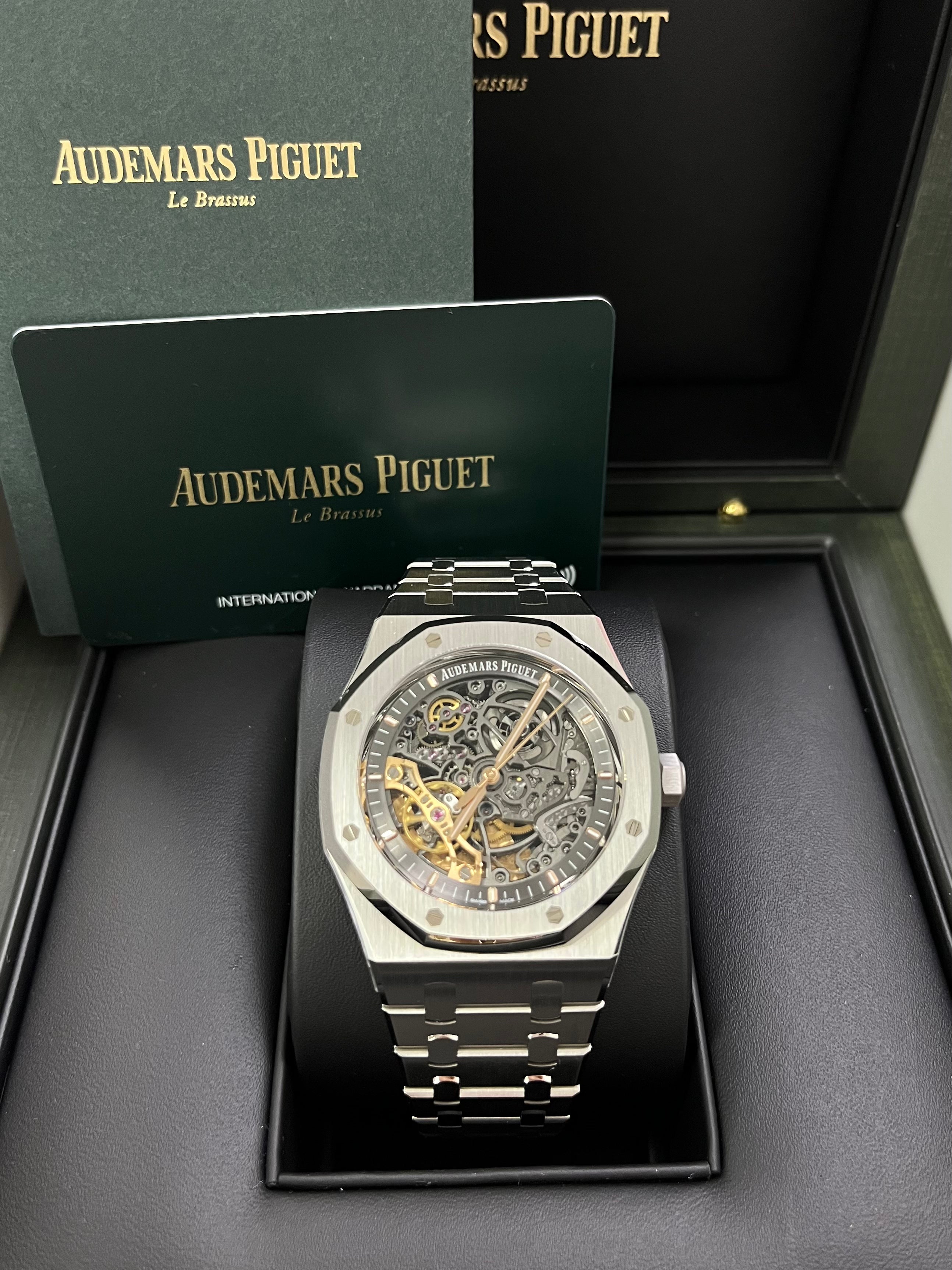 Audemars Piguet Royal Oak 15407ST.OO.1220ST.01 - Stainless Steel Skeleton Watch with Double Balance Wheel & Openwork Dial - Luxury Men's Timepiece for Business, Gala & Special Occasions
