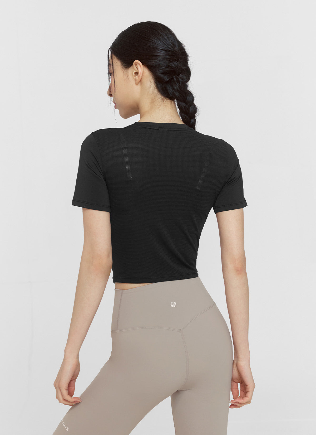 Ice Scent Crop Short Sleeve T-Shirt for Women - Breathable Summer Top for Yoga, Gym & Casual Wear
