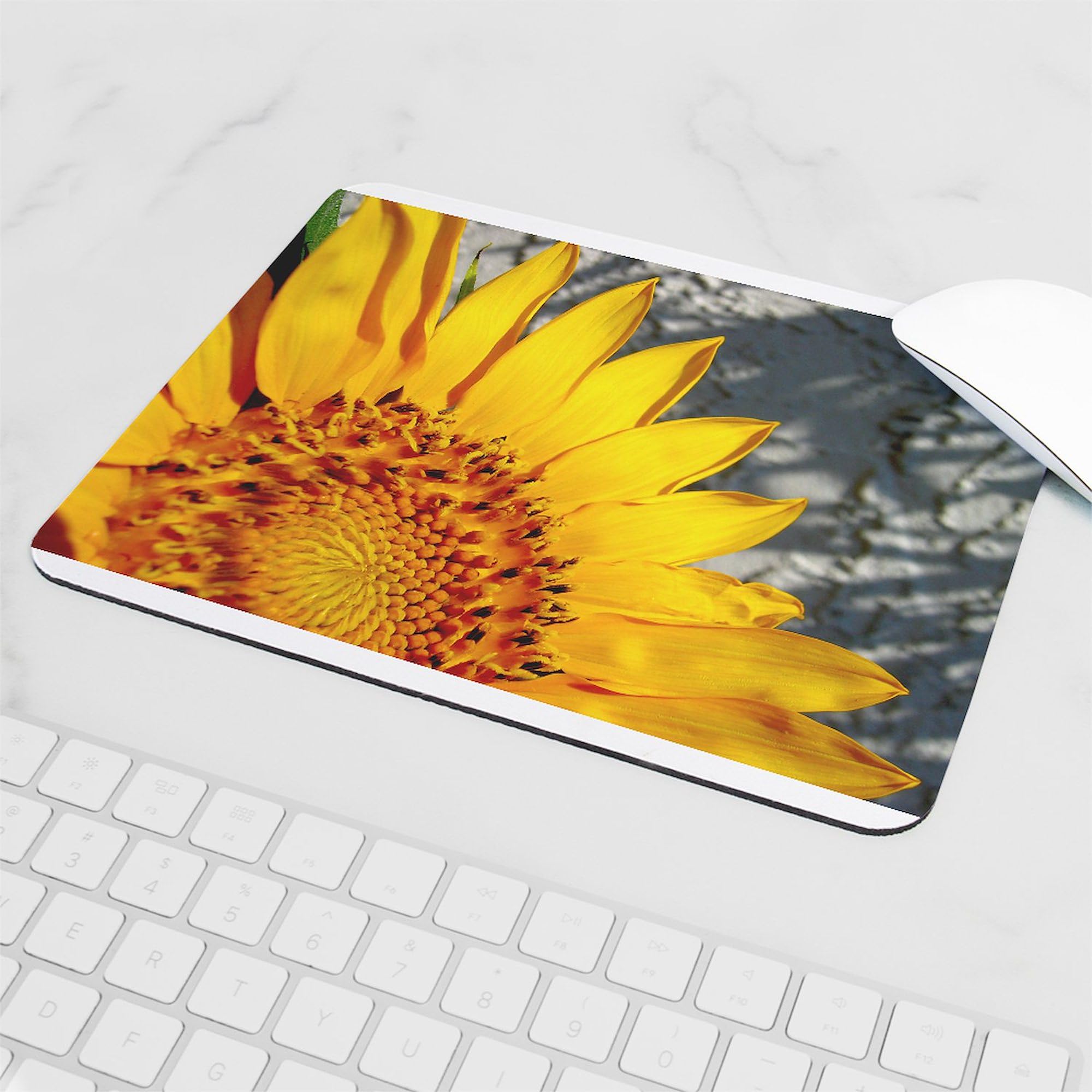 Non-Slip Rubber Gaming Mousepad with Sunset Sunflower Design - Perfect for Office, Home & Gaming Setup | CafePress