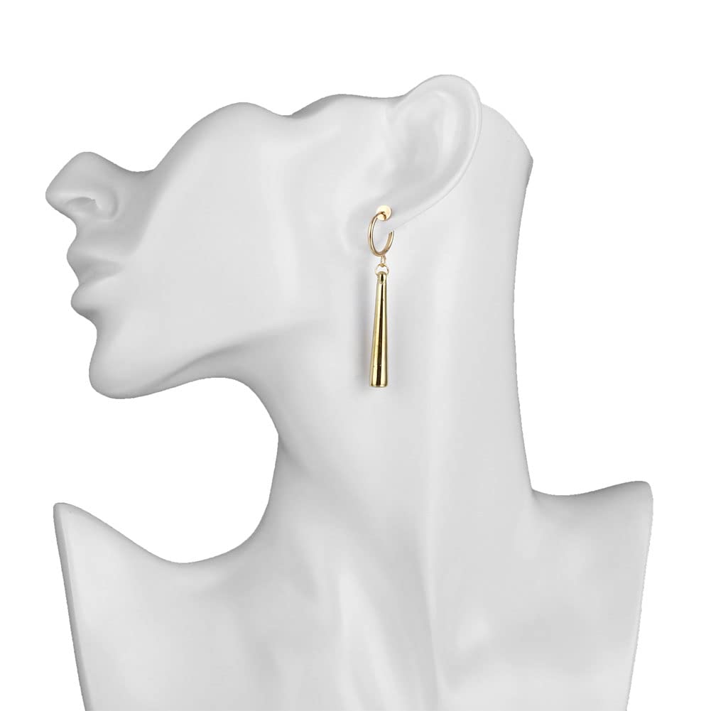 3 Pcs Gold Anime Cosplay Clip-On Earrings - Zoro Inspired Dangle Hoop Earrings for Women & Men - Cartilage Ear Cuffs for Parties, Halloween & Cosplay Events