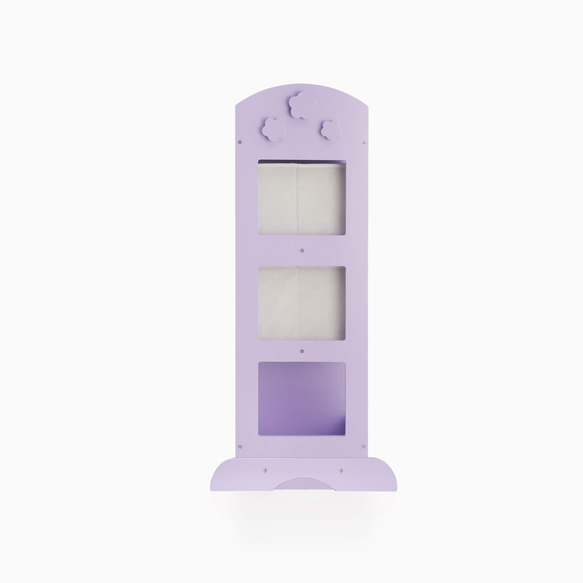 Guidecraft See and Store Dress-Up Center – Lavender Kids Pretend Play Wardrobe with Mirror, Shelves & Bottom Tray | Costume Storage Armoire for Girls & Boys | Perfect for Bedroom, Playroom & Daycare Dress-Up Activities