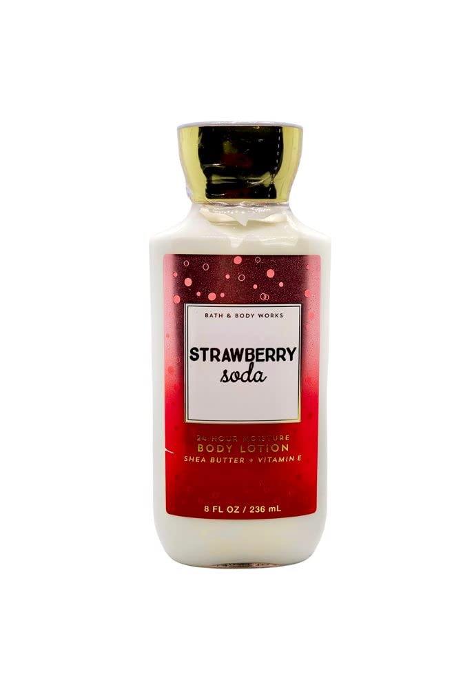 Bath & Body Works Strawberry Soda Super Smooth Body Lotion 8 fl oz (236ml) - Hydrating Moisturizer for Soft Skin | Perfect for Daily Use & Gift Giving
