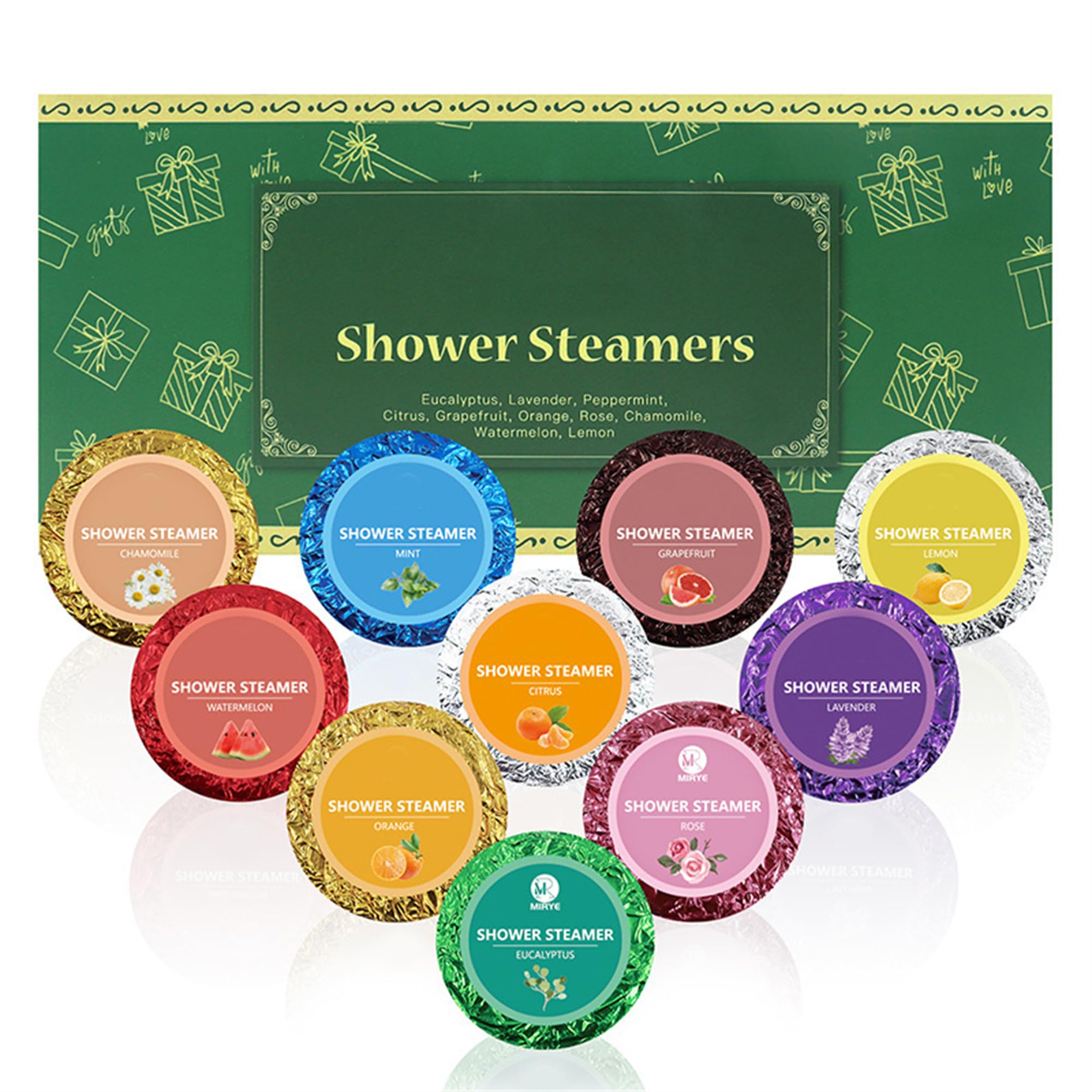 Aromatherapy Shower Steamers with Essential Oils - 10 Pack Relaxing Bath Bombs for Stress Relief, Perfect Birthday & Christmas Gifts for Women - Create a Spa Experience at Home for Ultimate Relaxation