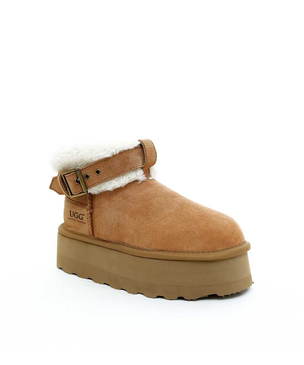 Women's UGG Platform Tara Boot - Cozy Winter Ankle Boots with Thick Sole for Snow & Casual Wear | Perfect for Cold Weather, Outdoor Walks & Street Style Fashion