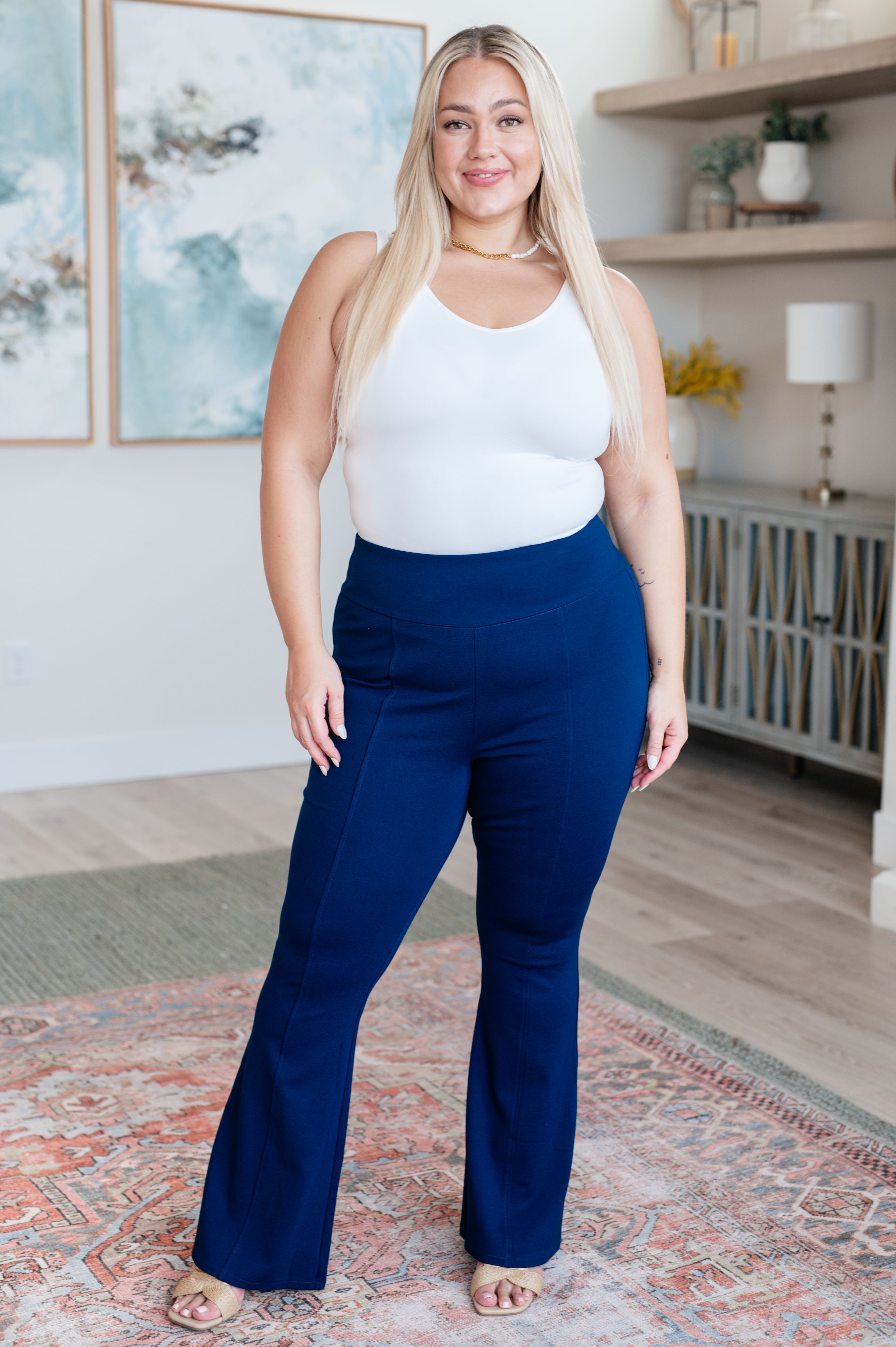 Magic Flare Pants for Women - 11 Vibrant Colors | High Waisted Wide Leg Trousers | Perfect for Casual Wear, Office & Date Nights