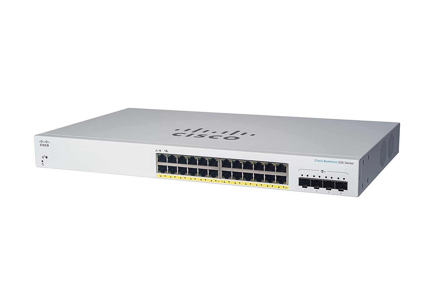 Cisco CBS220 24FP 4X 24-Port Gigabit PoE+ Managed Network Switch with SFP+ | Ideal for Business Networks, Office Connectivity & Smart Home Installations