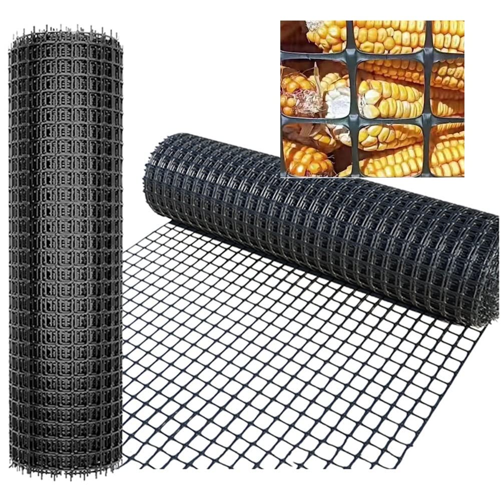 Heavy Duty Plastic Garden Fencing - 1.5x6m Black Reusable Safety Barrier Net for Construction, Snow, Poultry, Chicken, Deer Protection - Ideal for Patio, Yard & Landscape Security