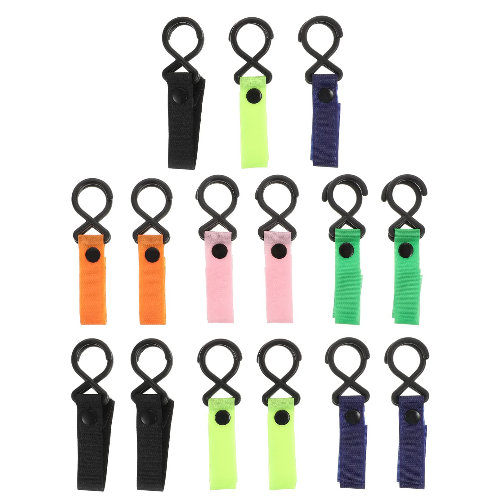 15pcs Baby Stroller Hooks - Multipurpose Non-Slip Pram Hangers for Wheelchair, Diaper Bags & Shopping - Heavy Duty Stroller Accessories for Parents on the Go