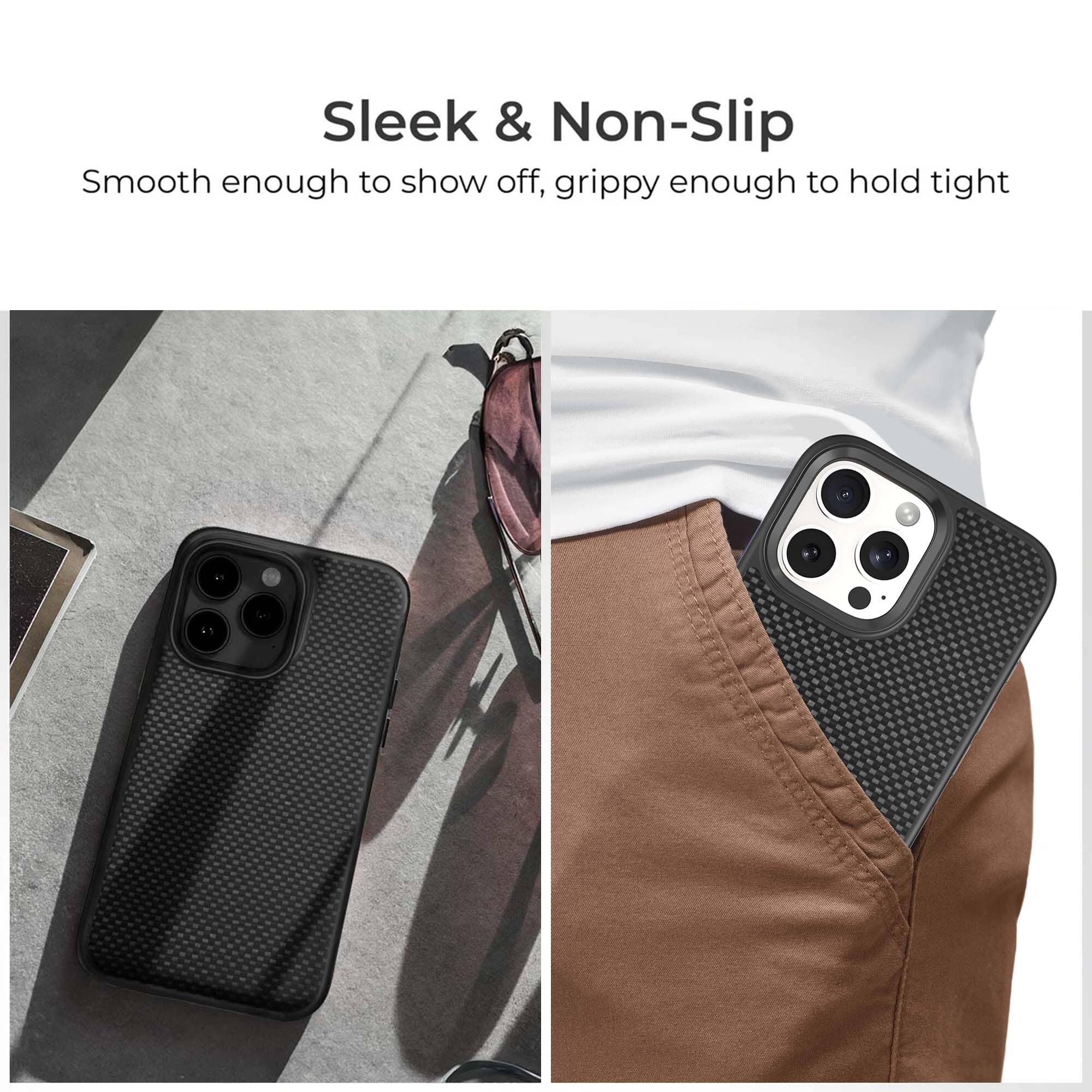iPhone 15 Case - Ultra Thin Aramid Fiber Weave Design | Shockproof & Scratch Resistant | Perfect for Daily Use, Travel & Outdoor Activities