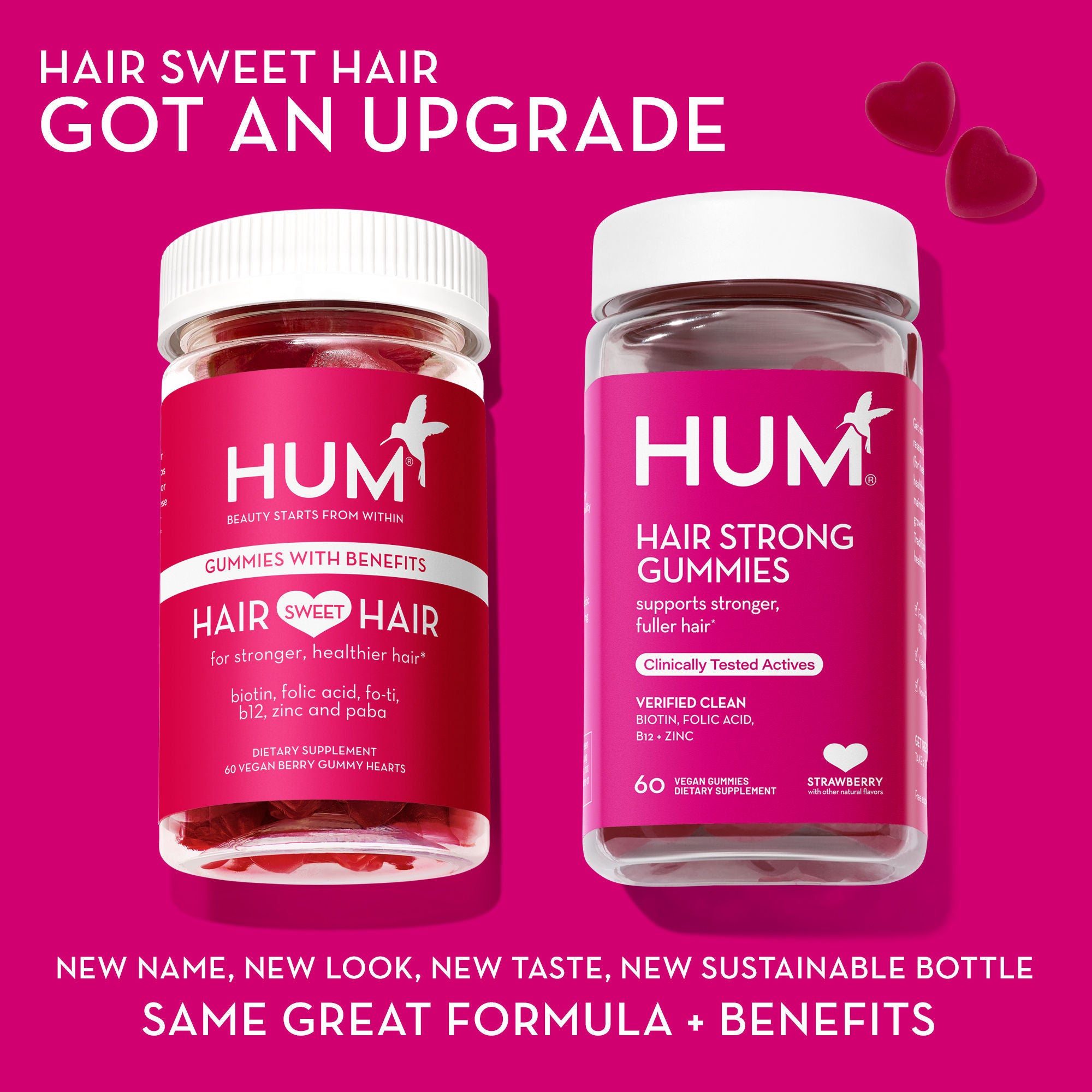 Hair Strong Gummies for Hair Growth - Biotin & Collagen Supplement for Thicker, Healthier Hair - Perfect for Men & Women - Use Daily for Best Results
