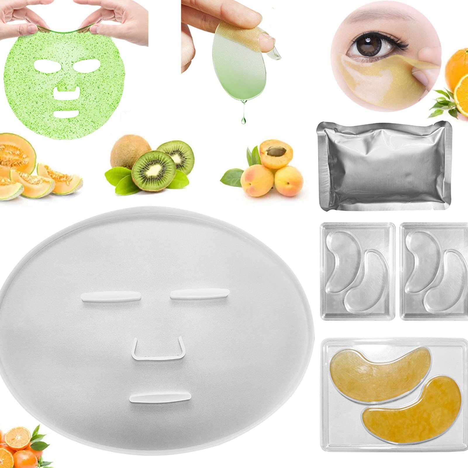 Reusable Silicone Facial Mask Mold Set - DIY Eye Pad Patch Maker for Home & Salon | Perfect for Skincare, Spa Treatments & DIY Beauty