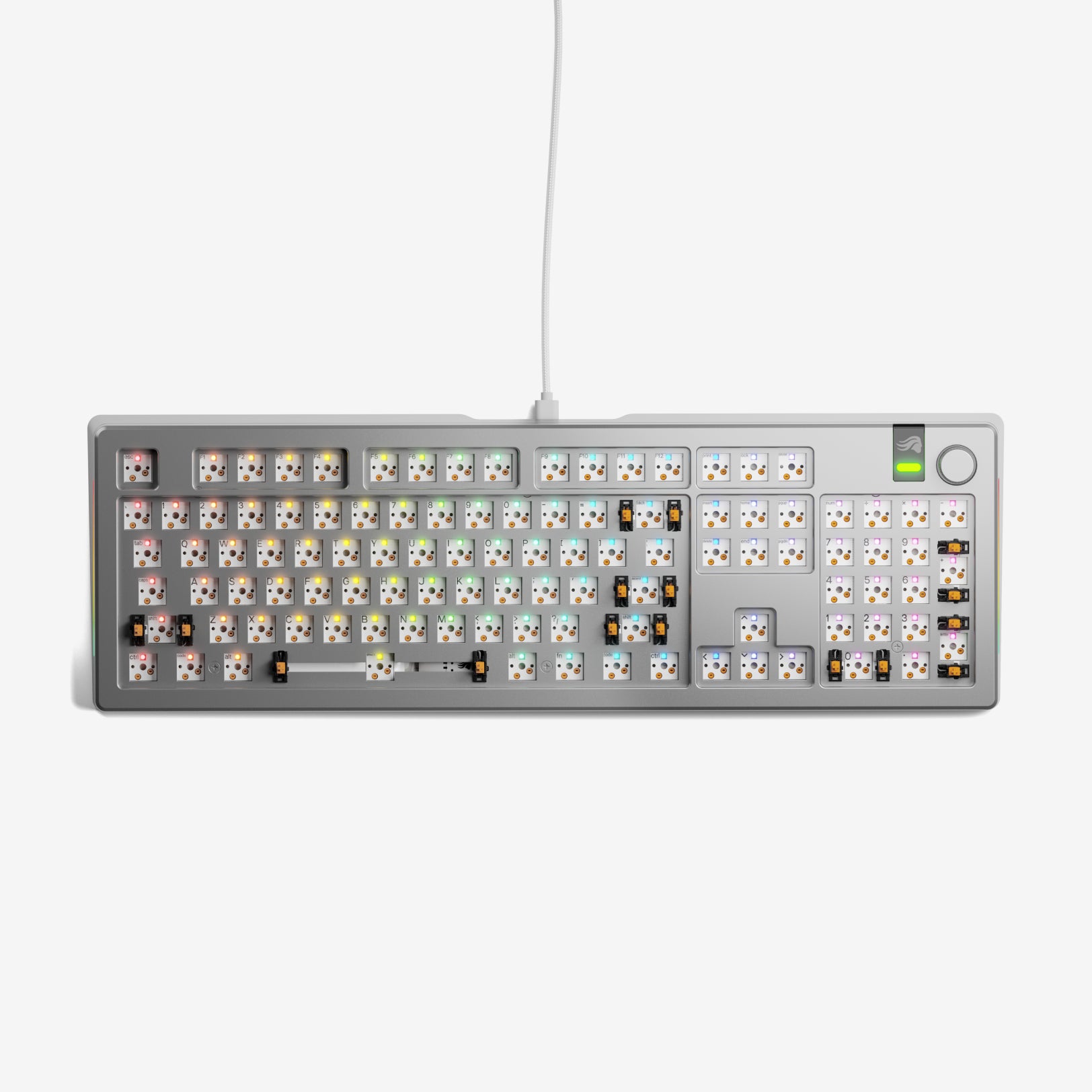 GMMK 3 PRO 60% Hot-Swappable Mechanical Gaming Keyboard Barebones Kit - Compact RGB Backlit for PC/Mac, Perfect for Esports & Typing Enthusiasts