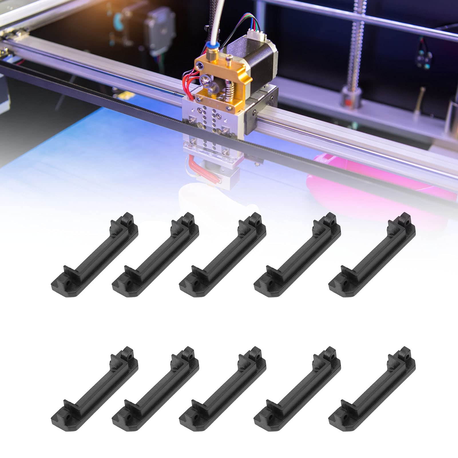 ViaGasaFamido 10Pcs ABS Blower Fan Air Guide Parts - High Efficiency Heat Dissipation & Thermal Conductivity Cooling Duct Replacement for 3D Printers | Perfect for DIY 3D Printing Projects & Printer Maintenance