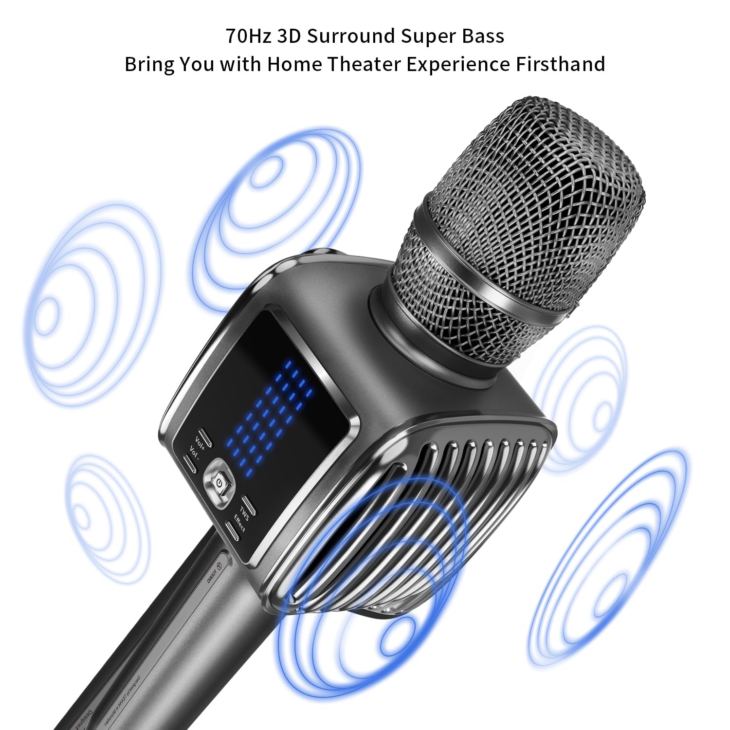 TOSING G6 Pro Wireless Karaoke Microphone with Bluetooth Speaker - 20W Portable Singing Machine for Adults & Kids - Ideal for Podcasting, Recording, Practice & Live Performances - Perfect for Home Parties, Karaoke Nights & Studio Sessions