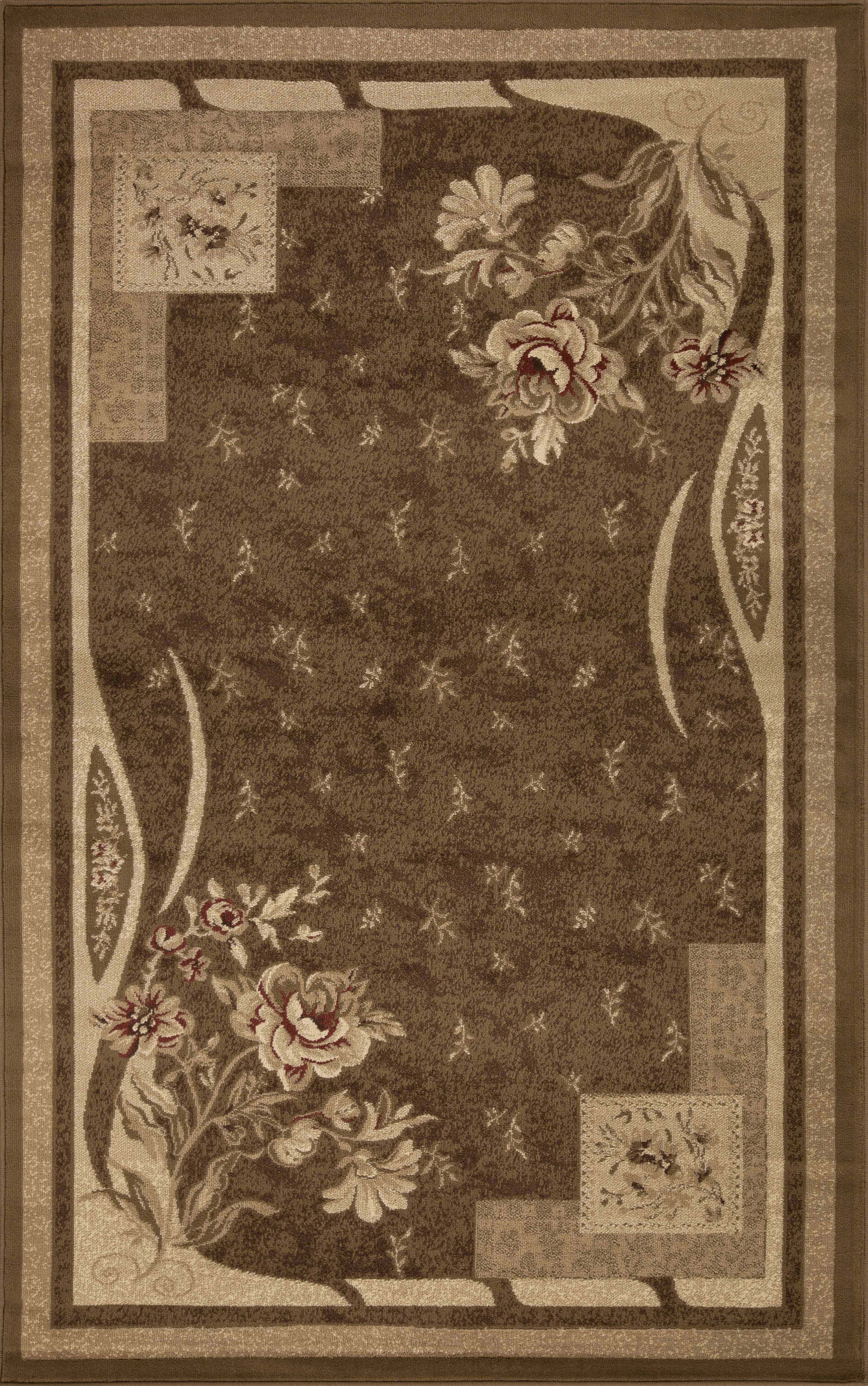 Minimalist Modern Floral Block Indoor Area Rug - Non-Slip Living Room Bedroom Runner Carpet for Home Decor