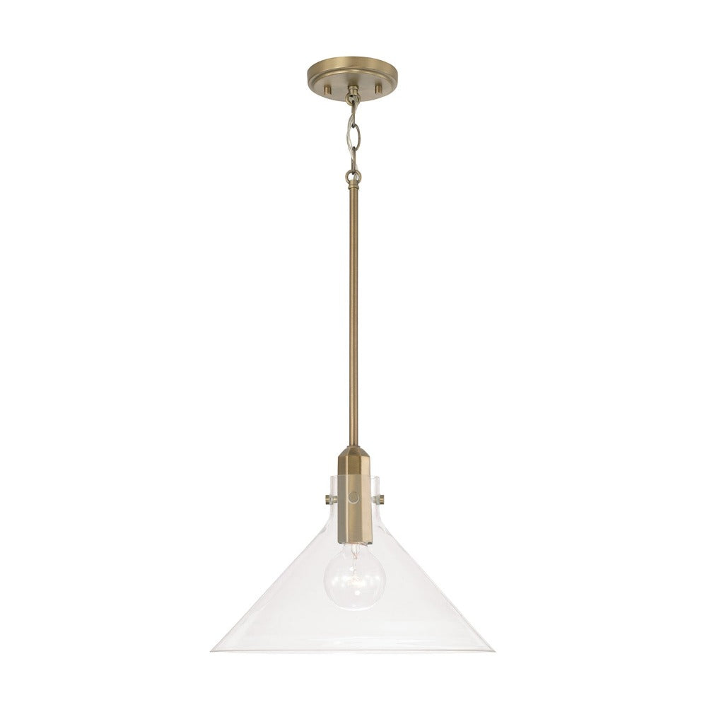 Baxter 1 Light Pendant - Modern Single Bulb Hanging Light Fixture for Kitchen Island, Dining Room & Bedroom Lighting | Adjustable Height & Stylish Design