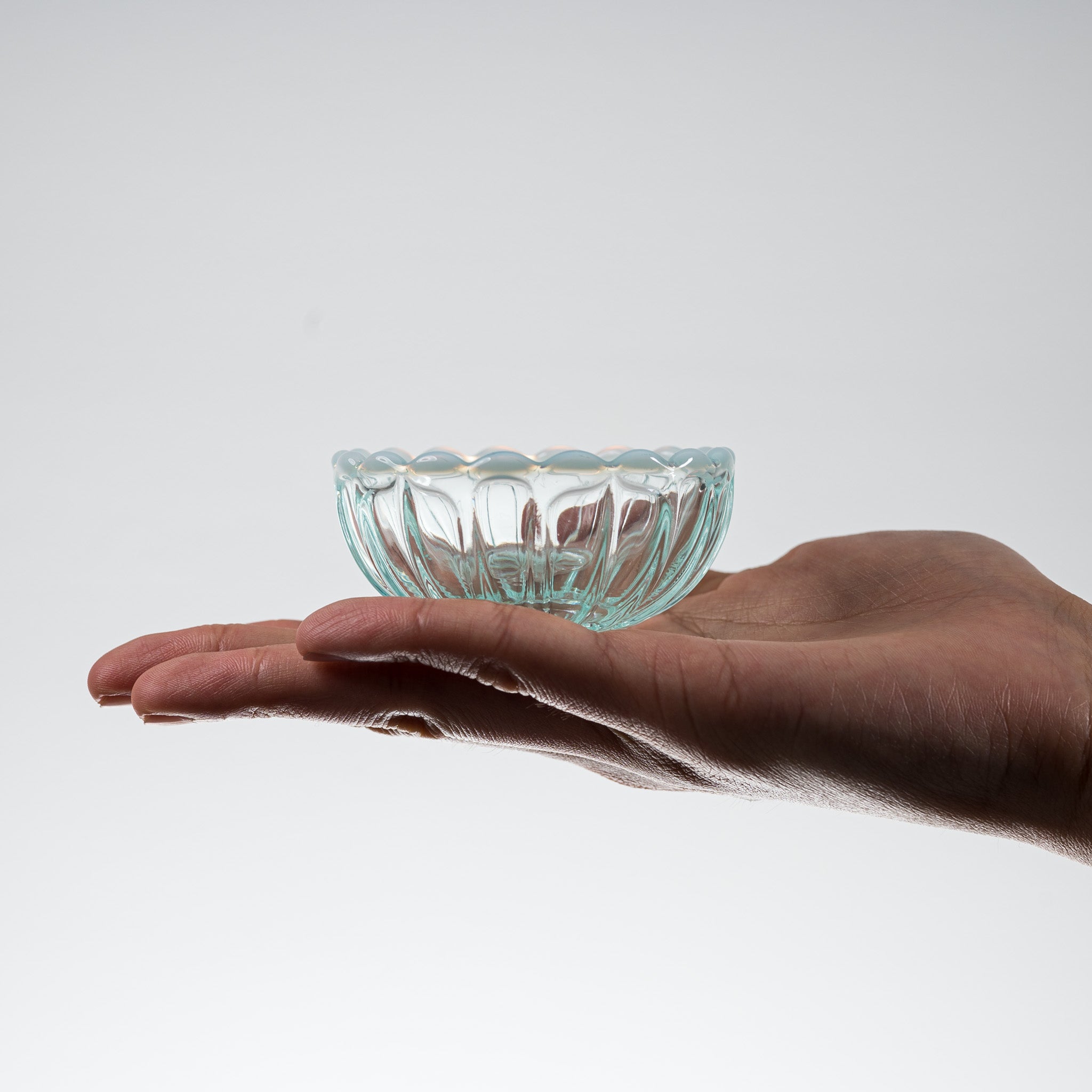 Hirota Glass Snow Flower Glass Bowl 7cm - Japanese Handcrafted Glassware for Dessert, Candy & Home Decor
