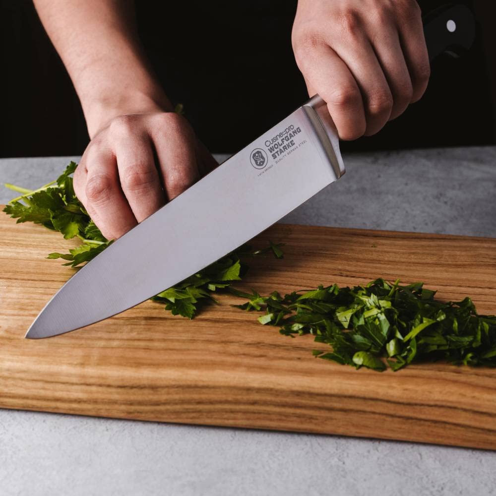 Wolfgang Starke Professional 7-Piece Knife Block Set - High-Quality German Kitchen Knives for Chefs & Home Cooking - Perfect for Slicing, Dicing & Food Prep