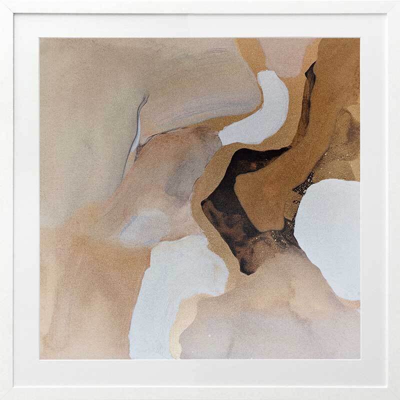 Dune Dance II Framed Wall Art Print - Modern Abstract Canvas Painting for Living Room, Bedroom & Office Decor