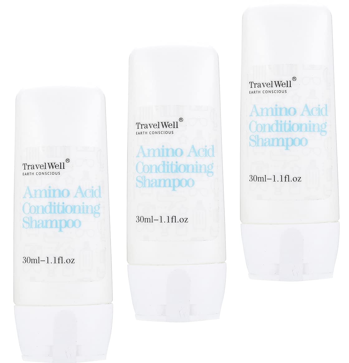 Bulk Hotel Shampoo & Conditioner 2-in-1 Travel Size (1.0 Fl Oz/30ml) - 50 Individually Wrapped Bottles per Box | Premium Guest Amenities for Hotels, Spas & Travel Toiletries | Perfect for Hospitality Industry & Vacation Essentials