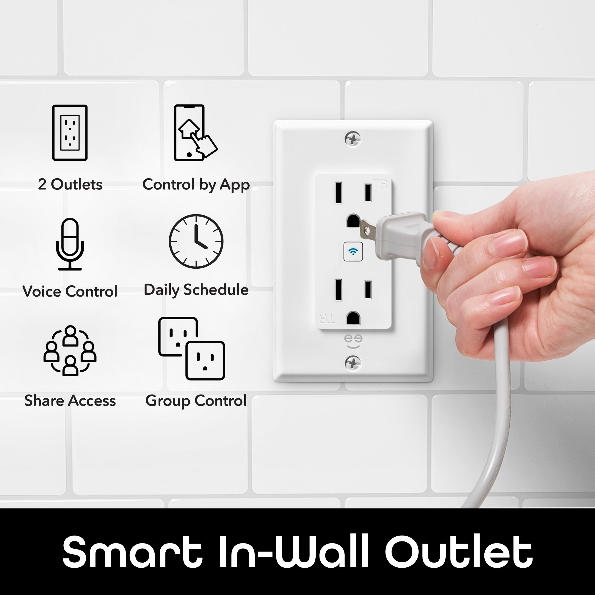 Geeni Smart Plug Outlet - WiFi Enabled for Remote Control & Scheduling - Perfect for Home Automation & Smart Devices