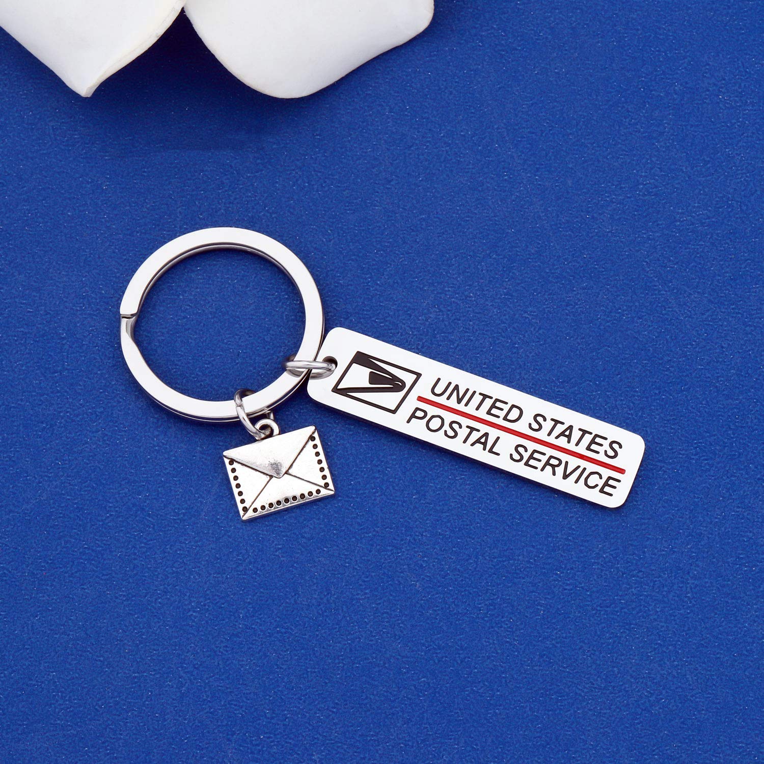 FAADBUK Post Office Keychain - Unique Postman Gift for Postal Workers - Engraved Postal Jewelry for Mail Carriers & USPS Employees - Perfect for Appreciation Gifts & Retirement Presents