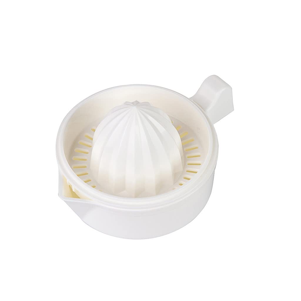 GRETD Manual Orange Juicer & Lemon Squeezer - Plastic Citrus Press for Fresh Juice - Portable Fruit Extractor Tool for Kitchen, Camping & Travel (Orange Color, One Size)