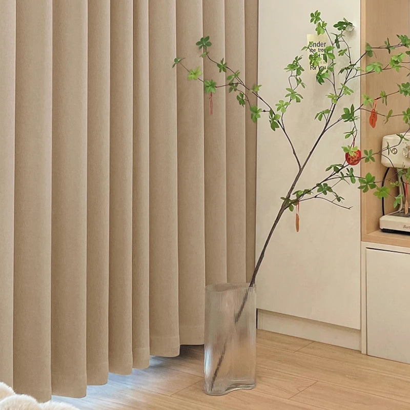 Blackout Curtains for Bedroom - Custom Minimalist Polyester Cotton Blend Window Drapes - Light Blocking Thermal Insulated Room Darkening Curtains for Nursery, Living Room & Home Theater