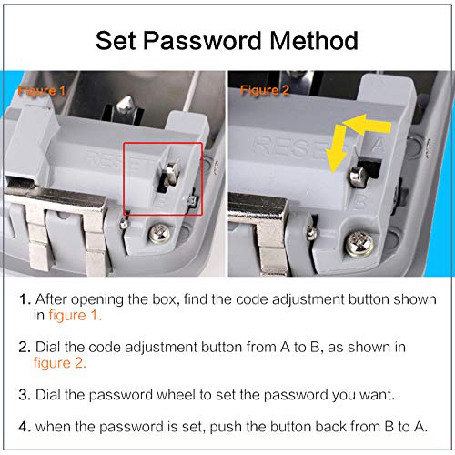 Secure Wall Mount Key Storage Lock Box with Key & 4-Digit Password - Weather Resistant Steel Safe for Indoor/Outdoor Use (Black) - Perfect for Home Security, Vacation Rentals, and Emergency Access