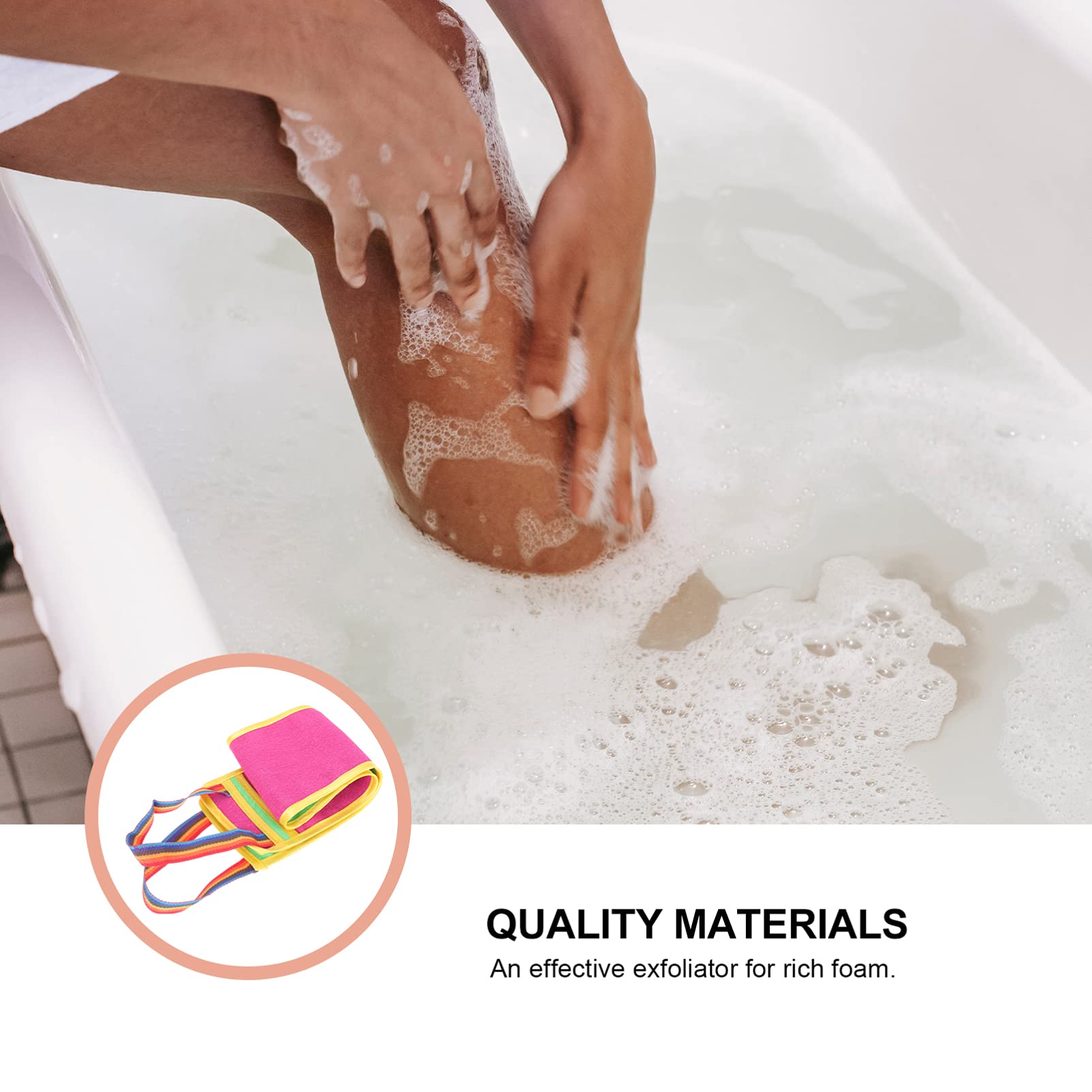 2-Pack Extra Long Exfoliating Shower Scrubber Towel - Soft Body Scrubber for Deep Cleansing & Dead Skin Removal - Perfect for Hard-to-Reach Back & Full Body Exfoliation in Bath or Shower