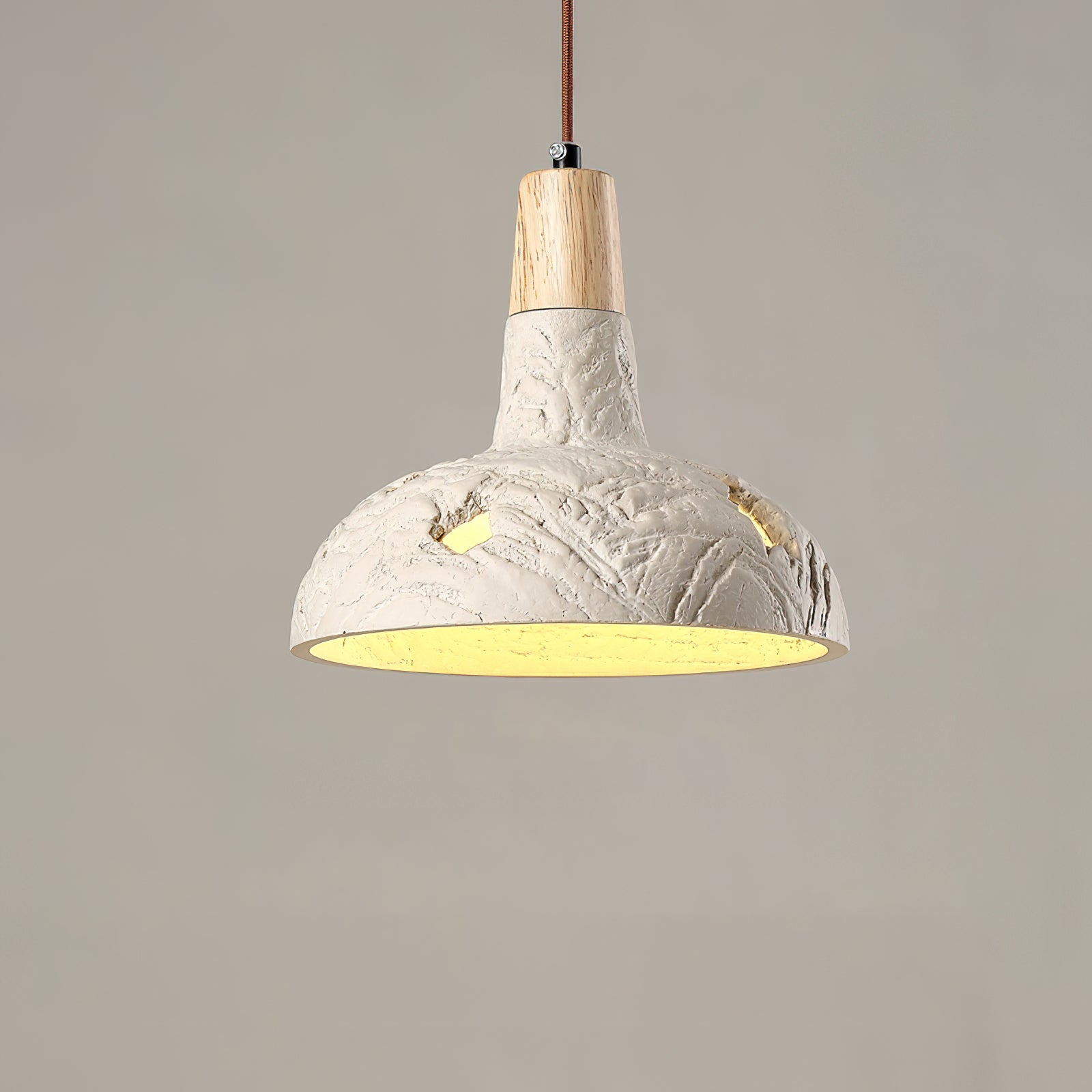 Handmade Cement Carve Pendant Light - Modern Industrial Ceiling Lamp for Living Room, Kitchen, Dining Room & Bedroom Decor