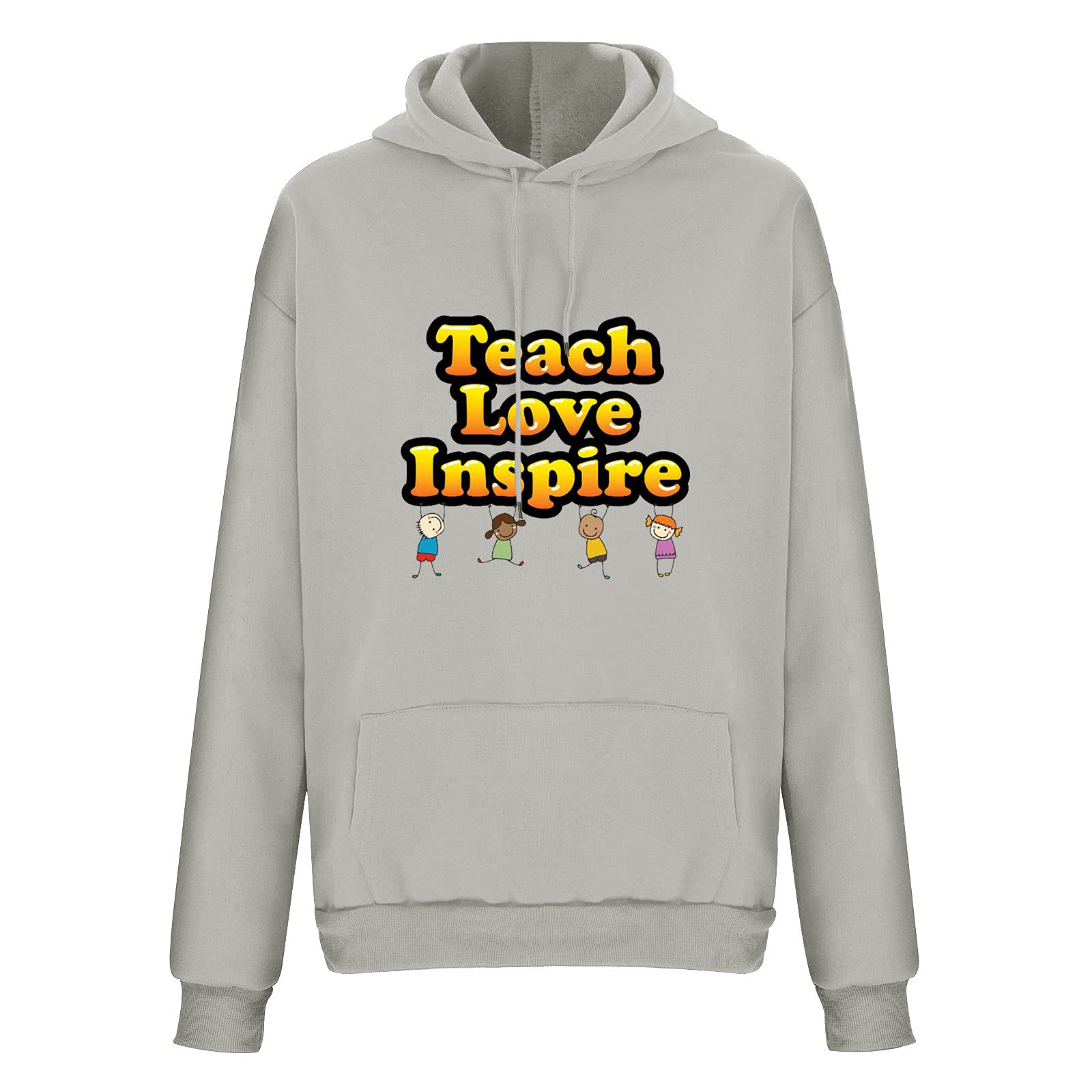 Uppada Women's Cute Oversized Hoodie - Long Sleeve Cartoon Letter Graphic Sweatshirt, Baggy Pullover for Teachers | Perfect for Fall Fashion, Casual Wear & Cozy Outfits