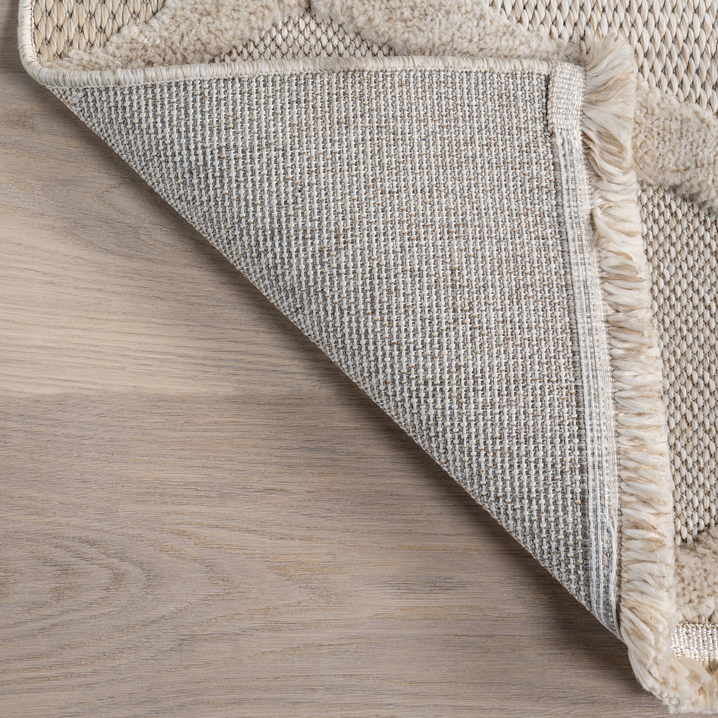 Chantal Trellis Area Rug - Ivory Handwoven Cotton Rug for Living Room, Bedroom & Dining Room Decor | Soft & Durable Home Floor Mat