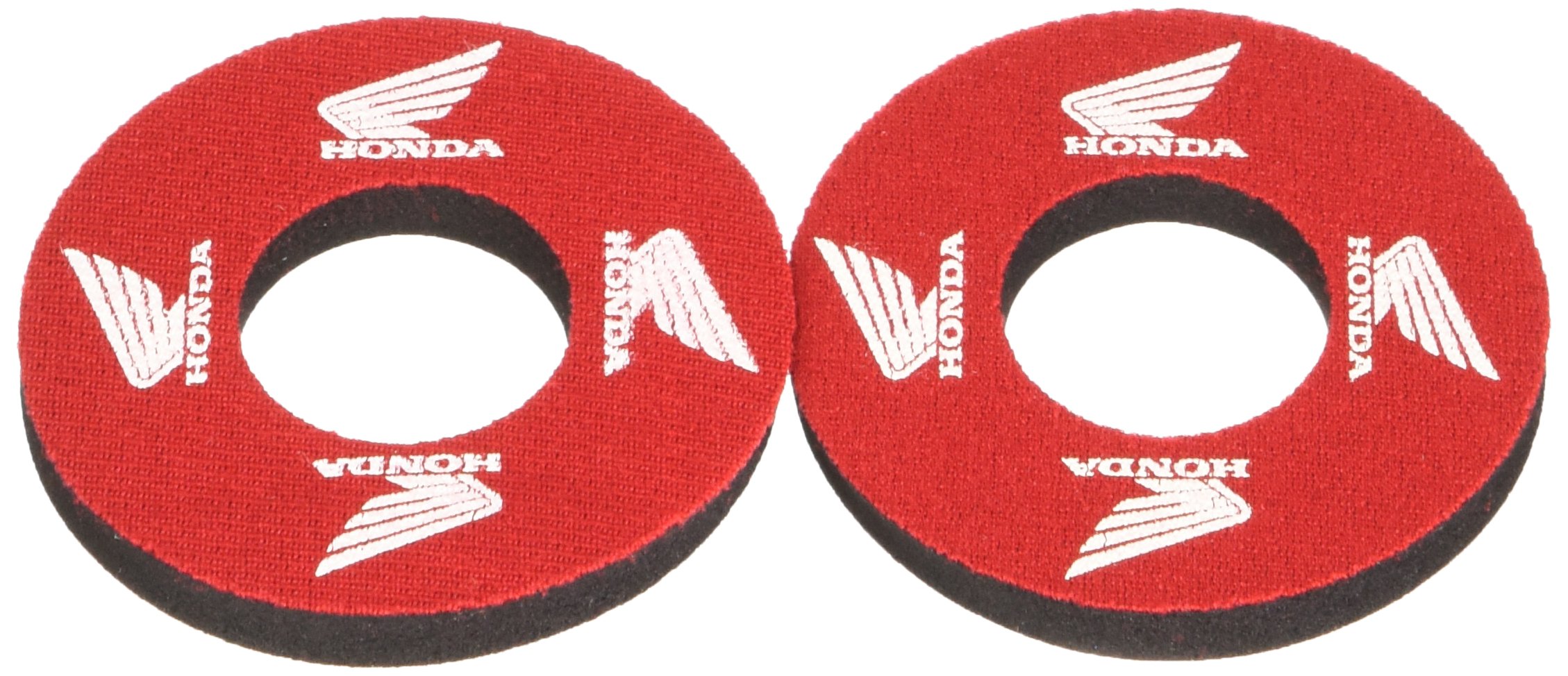 Factory Effex (17-67300) Moto Grip Donut - Pair, Red/White - Motorcycle Handlebar Grips for Enhanced Comfort and Control - Perfect for Cruisers, Dirt Bikes, and ATVs
