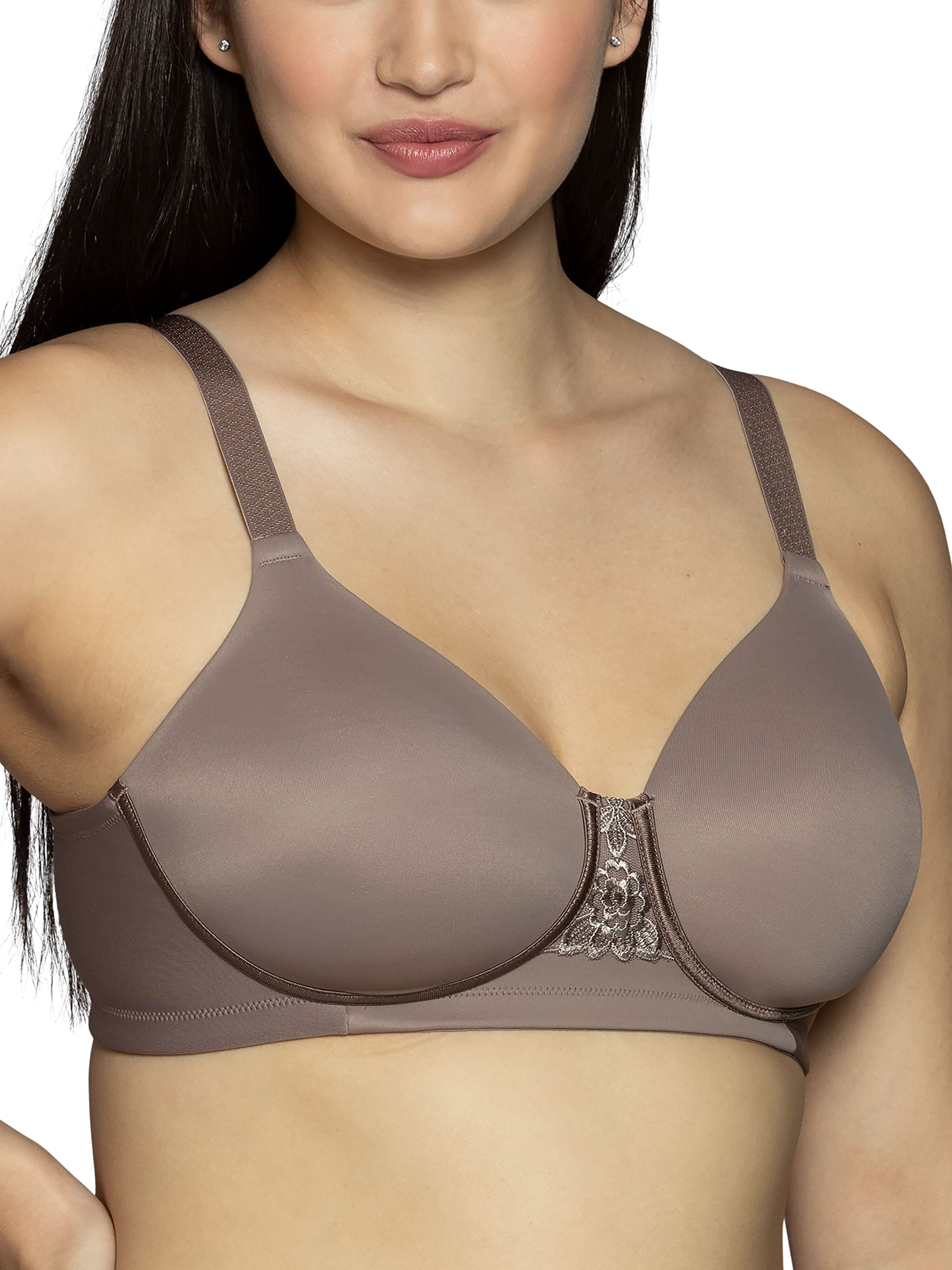Vanity Fair Women's Full Figure Wireless Comfort Bra 71380 - Seamless Support for Plus Size, Walnut 38D - Perfect for Everyday Wear & All-Day Comfort
