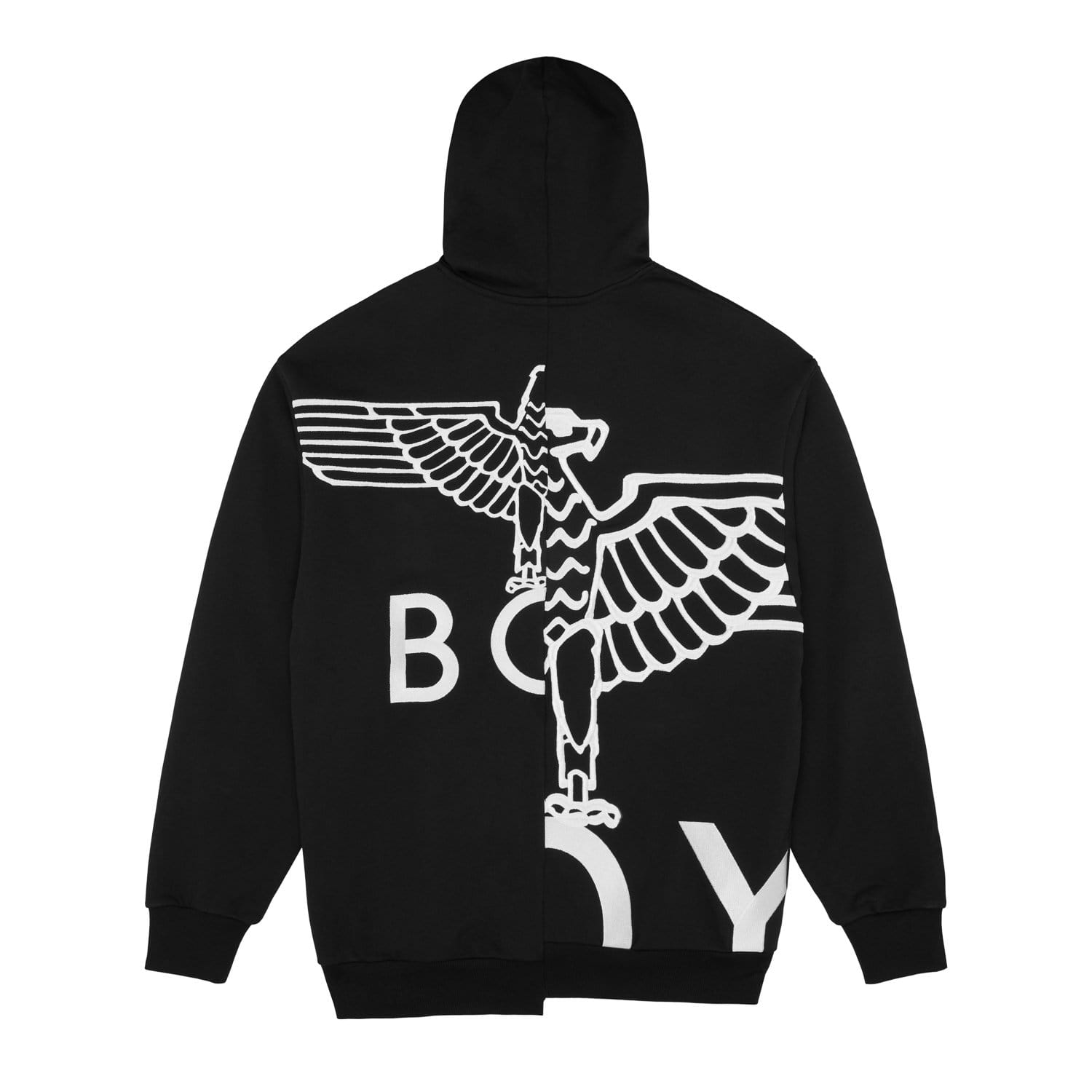 BOY EAGLE TYPO EMBROIDERY HOODIE - Trendy Graphic Pullover Sweatshirt for Boys | Perfect for School, Streetwear & Casual Outfits