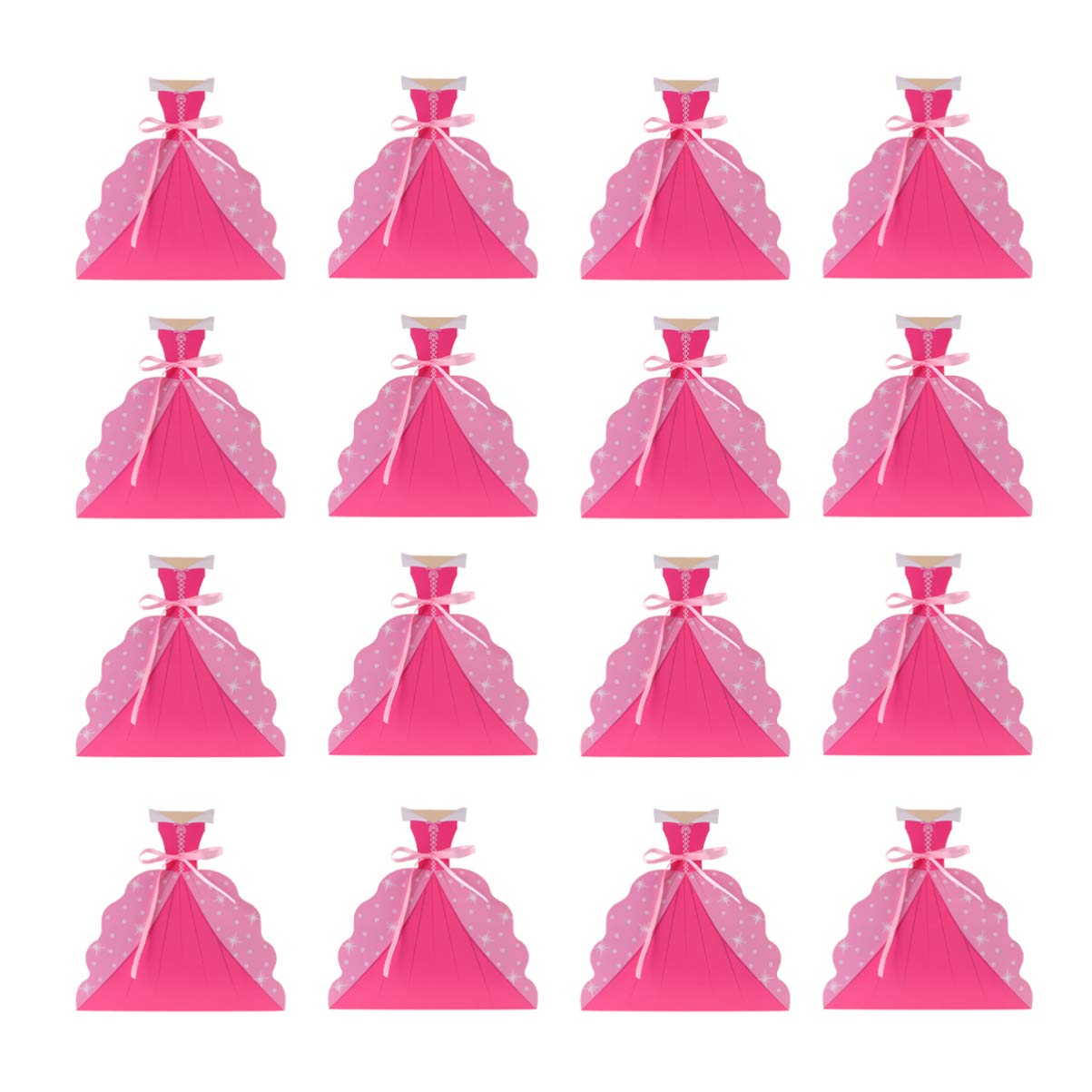 Amosfun 20-Piece Japanese Wedding Gift Box Set - Elegant Folding Paper Candy & Cookie Boxes with Dress Pattern for Bridal Shower, Party Favors, and Special Occasions | Perfect for Wedding Candy, Sweets, and Gift Packaging