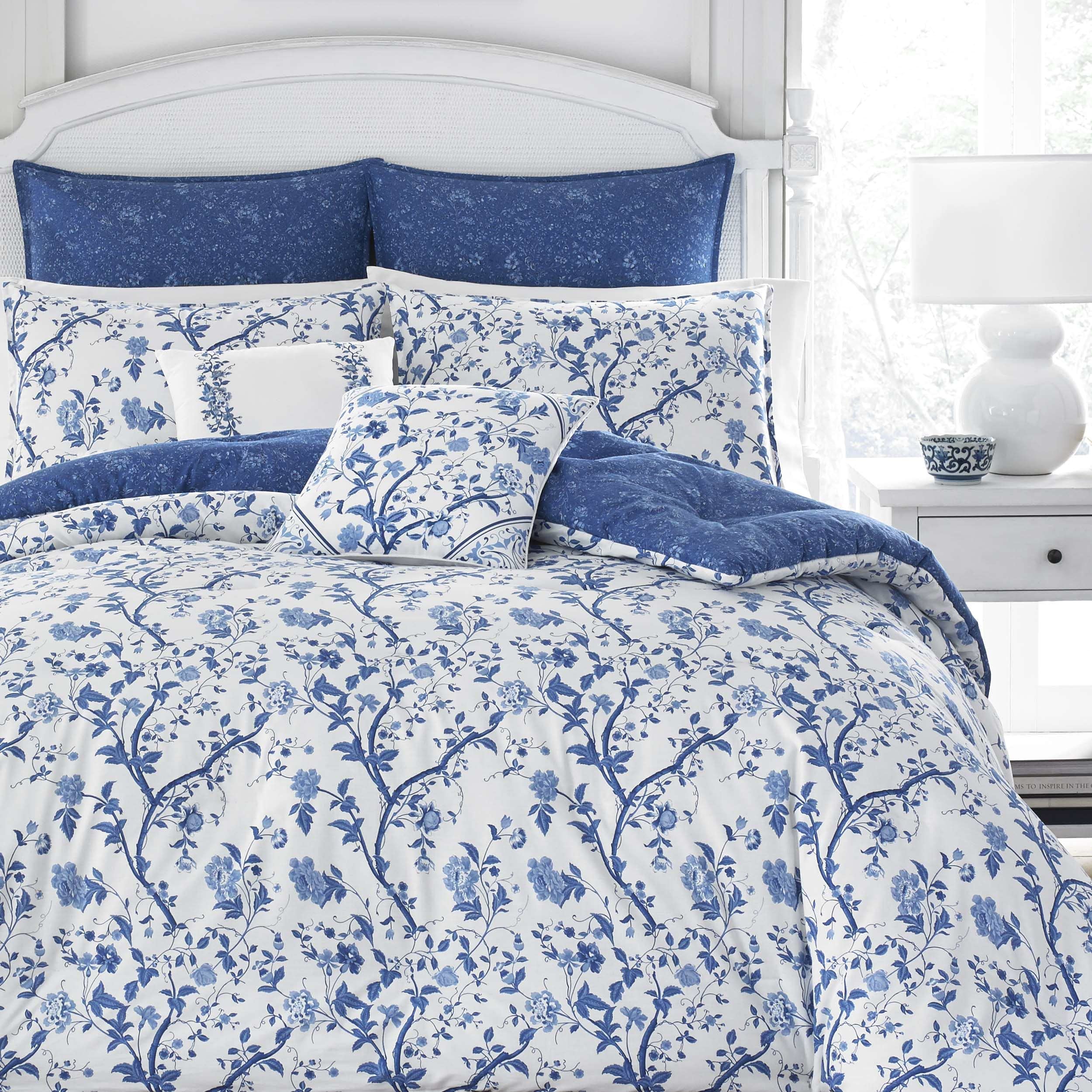 Laura Ashley Home Elise Collection Luxury Ultra Soft Comforter - All Season Premium Bedding Set with Stylish Delicate Design - Perfect for Master Bedroom, Guest Room & Home Décor